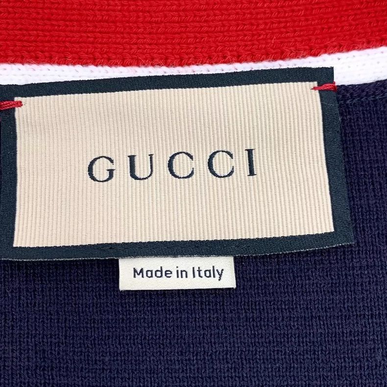 Gucci Gucci Color-blocked striped V-neck single-breasted long-sle Size US M / EU 48-50 / 2 - 5 Thumbnail