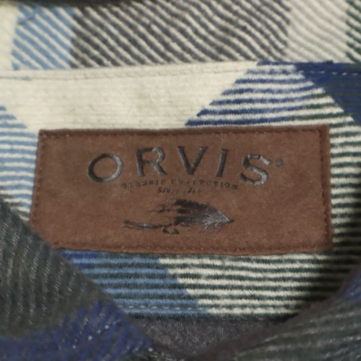 Orvis Orvis Shirt Plaid Button Up Heavy Flannel Jac Cotton Blend Green Men's XL Size US XL / EU 56 / 4 - 5 Thumbnail