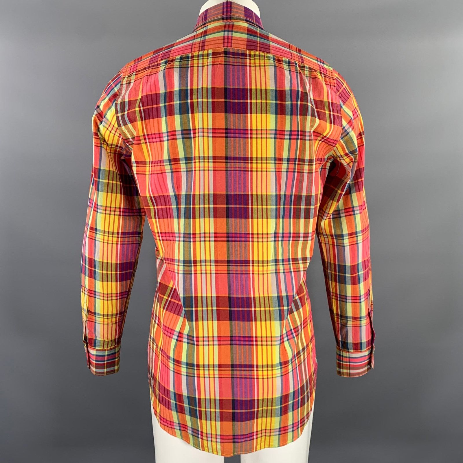 Paul Smith PAUL SMITH Size M Multi-Color Plaid Cotton Cutaway LS Shirt Size US M / EU 48-50 / 2 - 4 Thumbnail