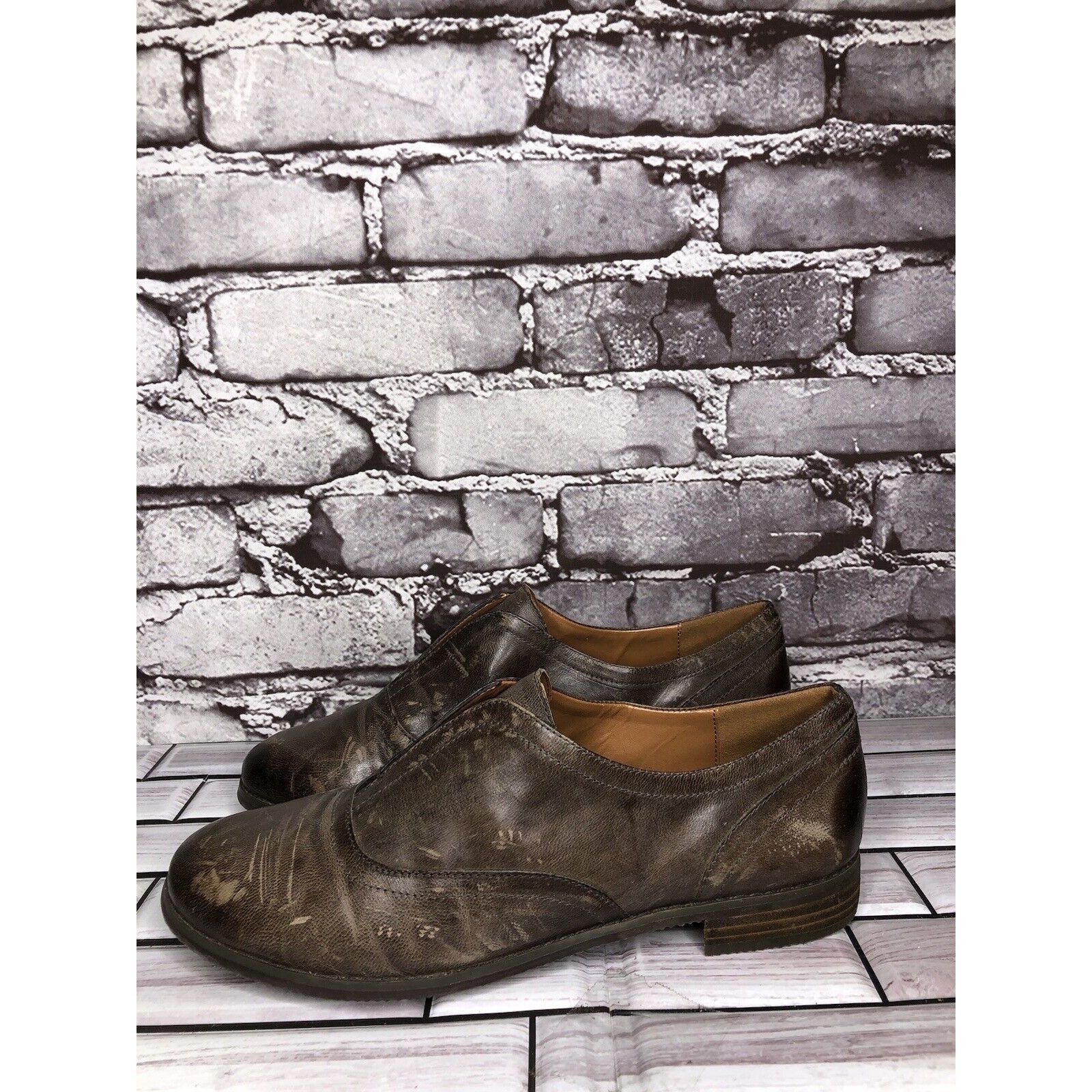 Other Arturo Chiang Lucinda Brown Leather Career Oxfords Loafers Size US 7 / IT 37 - 1 Thumbnail