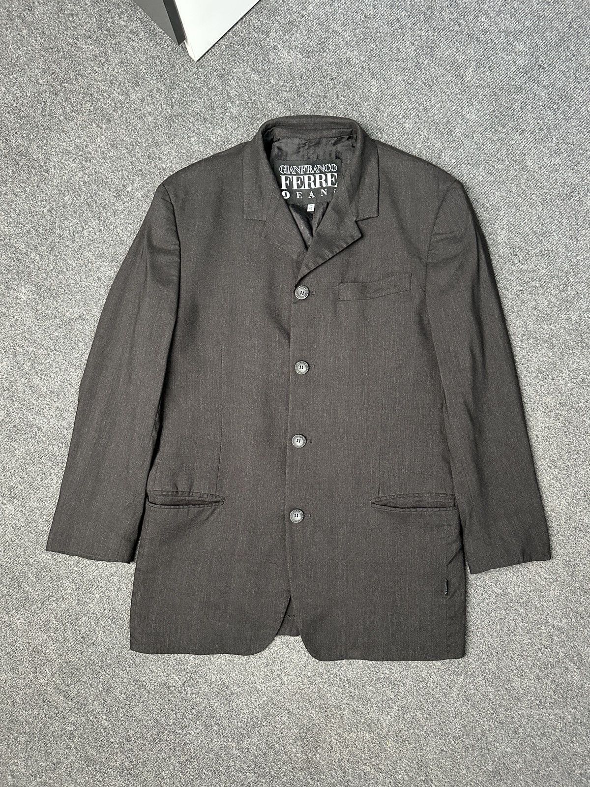 Gianfranco Ferre GIANFRANCO FERRE JEANS Linen Blend Blazer Jacket Men’s sz 52 Size 42L - 16 Thumbnail