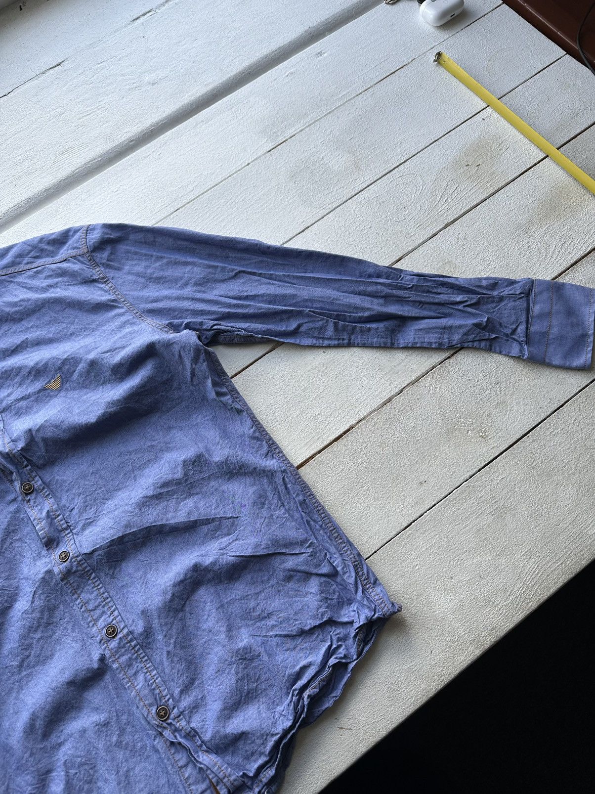 Armani × Vintage RARE🚨 ARMANI JEANS VINTAGE SHIRT LUXURY BUTTON UP 90s Size US M / EU 48-50 / 2 - 3 Thumbnail