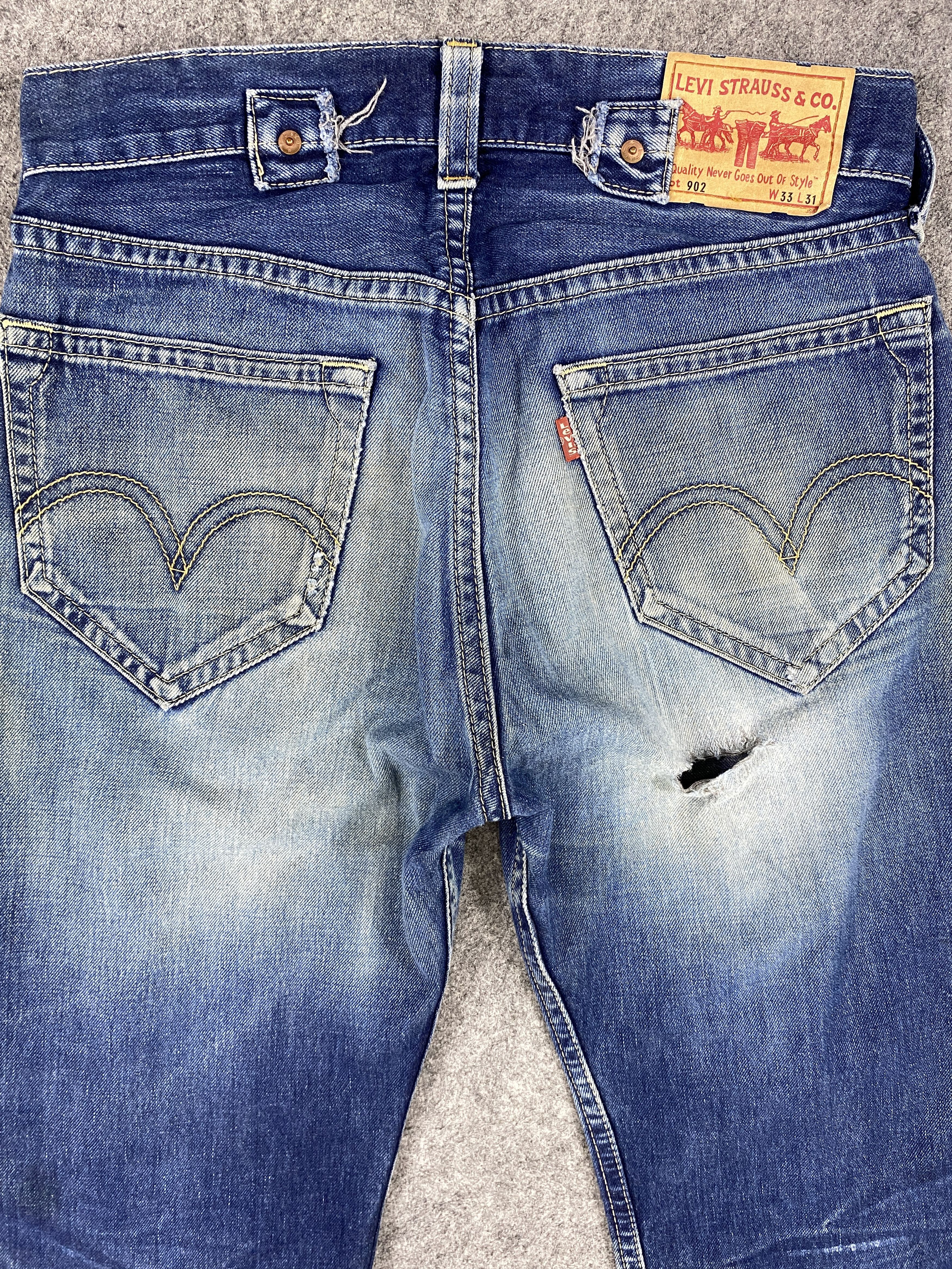 Japanese Brand Distressed Blue Vintage Levi's 902 35x31 Denim -SJ181 Size US 35 - 4 Thumbnail