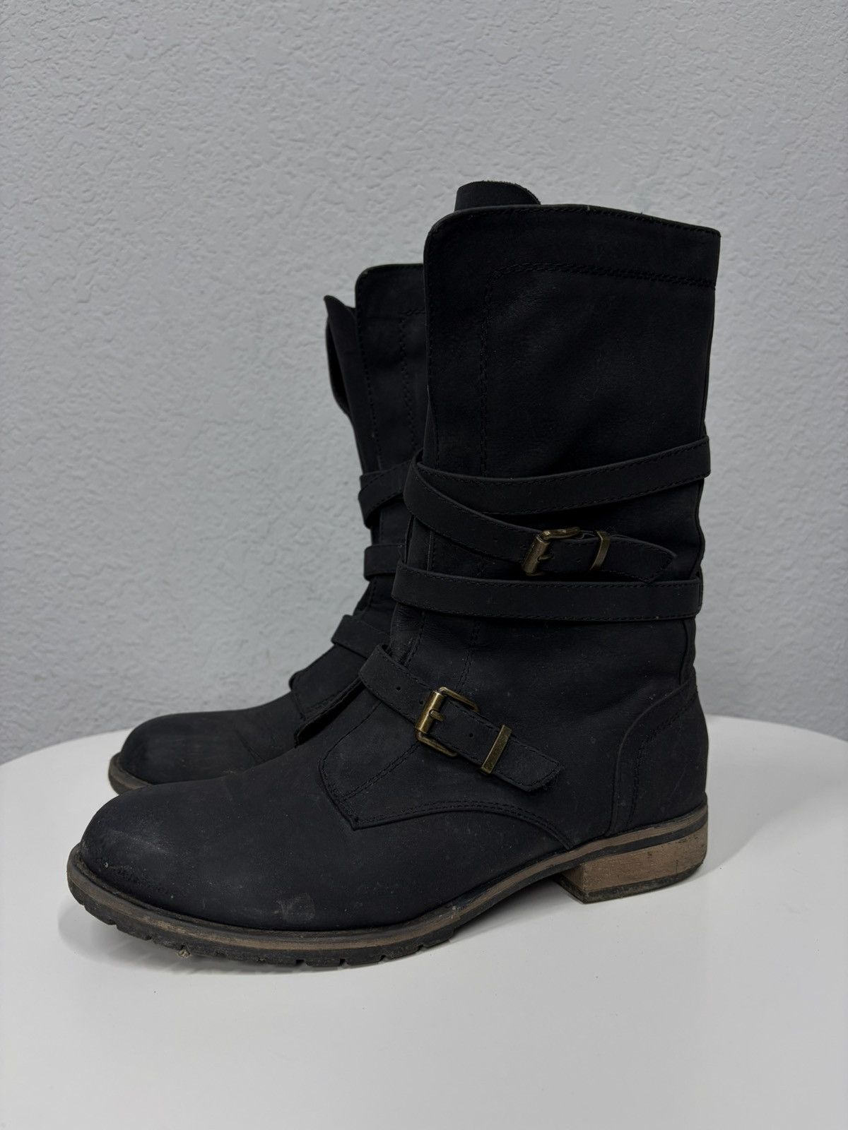 If Six Was Nine Vintage Italian AS 98 Rick Owens Style Leather Biker Boots Size US 8 / EU 41 - 5 Thumbnail