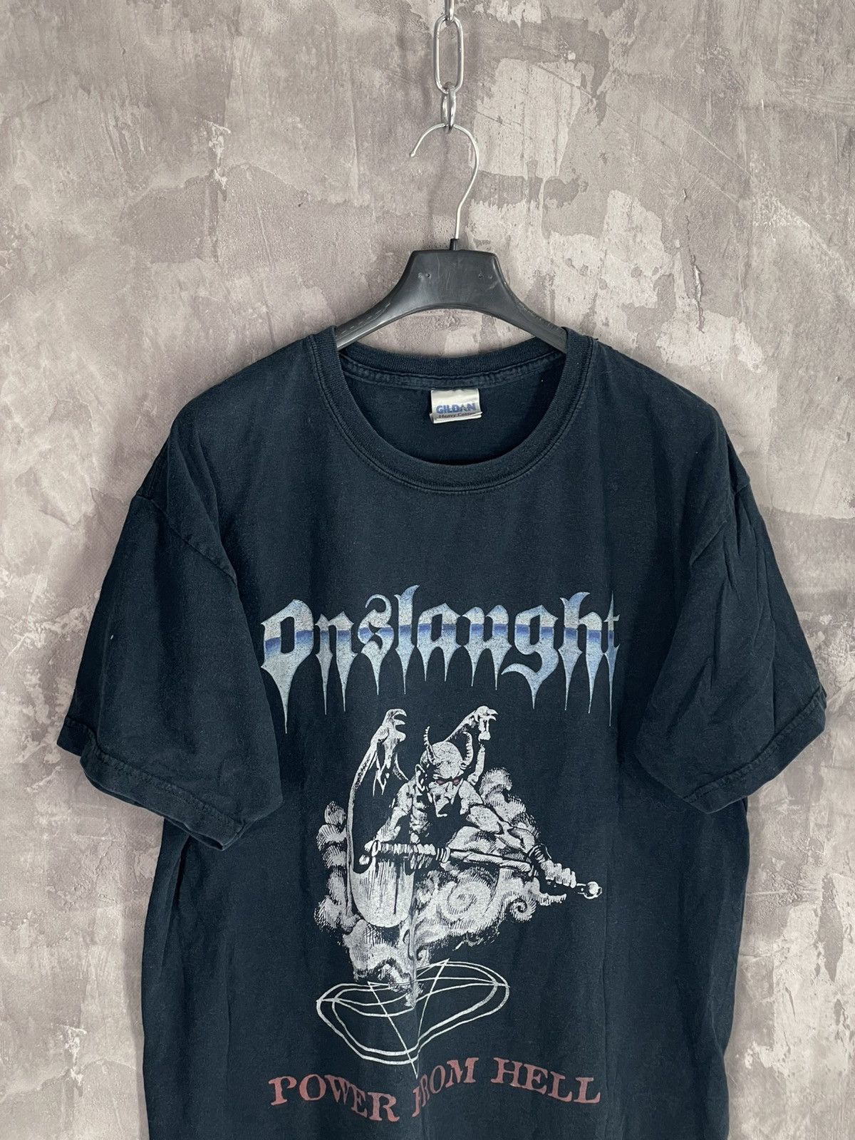 Band Tees × Vintage Vintage Onslaught Rock Metal Horror T shirt Size US L / EU 52-54 / 3 - 7 Thumbnail