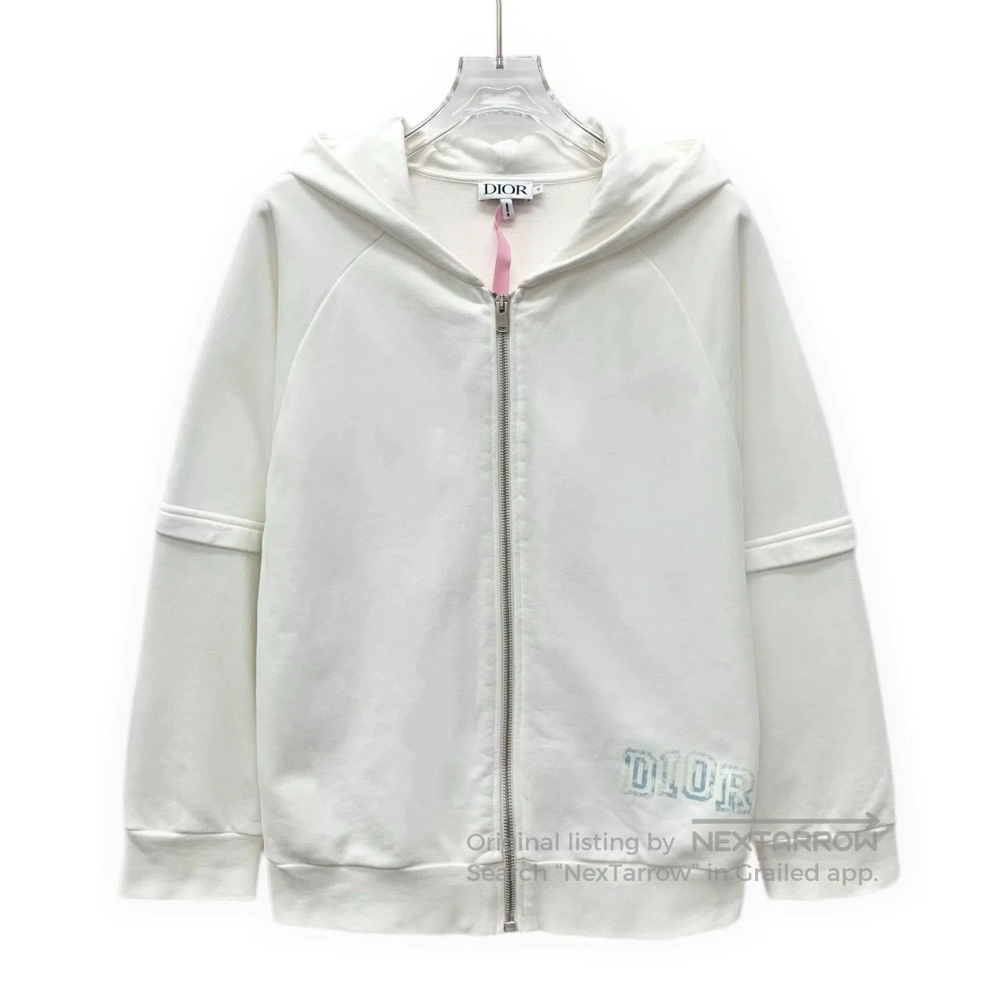 Dior dior white logo hoodie zip-up jacket. Size US M / EU 48-50 / 2 - 1 Thumbnail