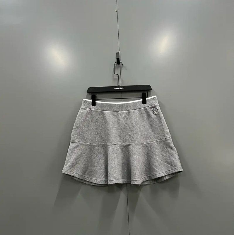 Kenzo KENZO Grey Cotton Summer Skirt for Women 0089 Size 28" / US 6 / IT 42 - 1 Thumbnail