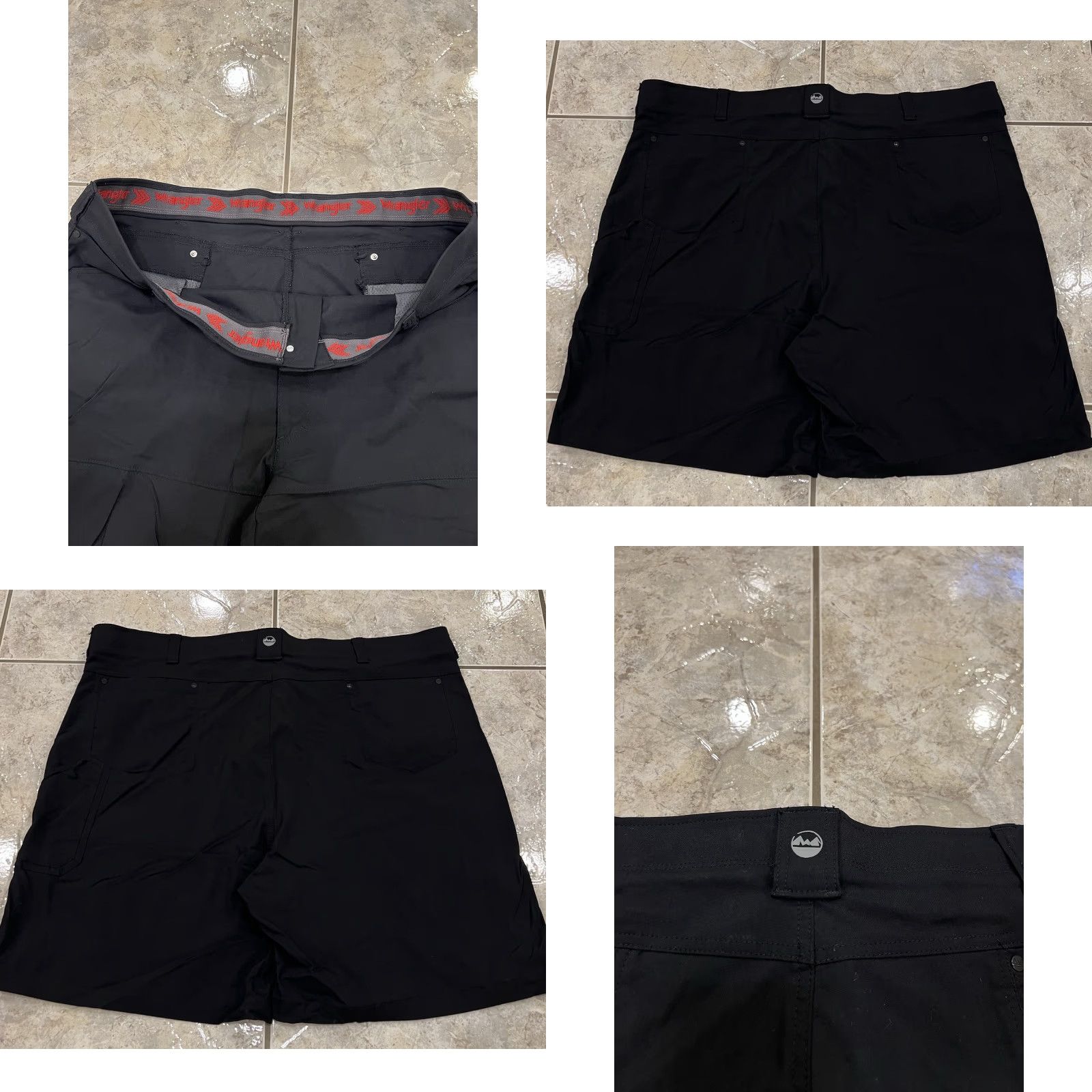 Wrangler VINTAGE Wrangler Outdoors Shorts Mens 46 Black 9" Zip Cargo Stretch Flex Nylon Spandex Size US 30 / EU 46 - 8 Thumbnail