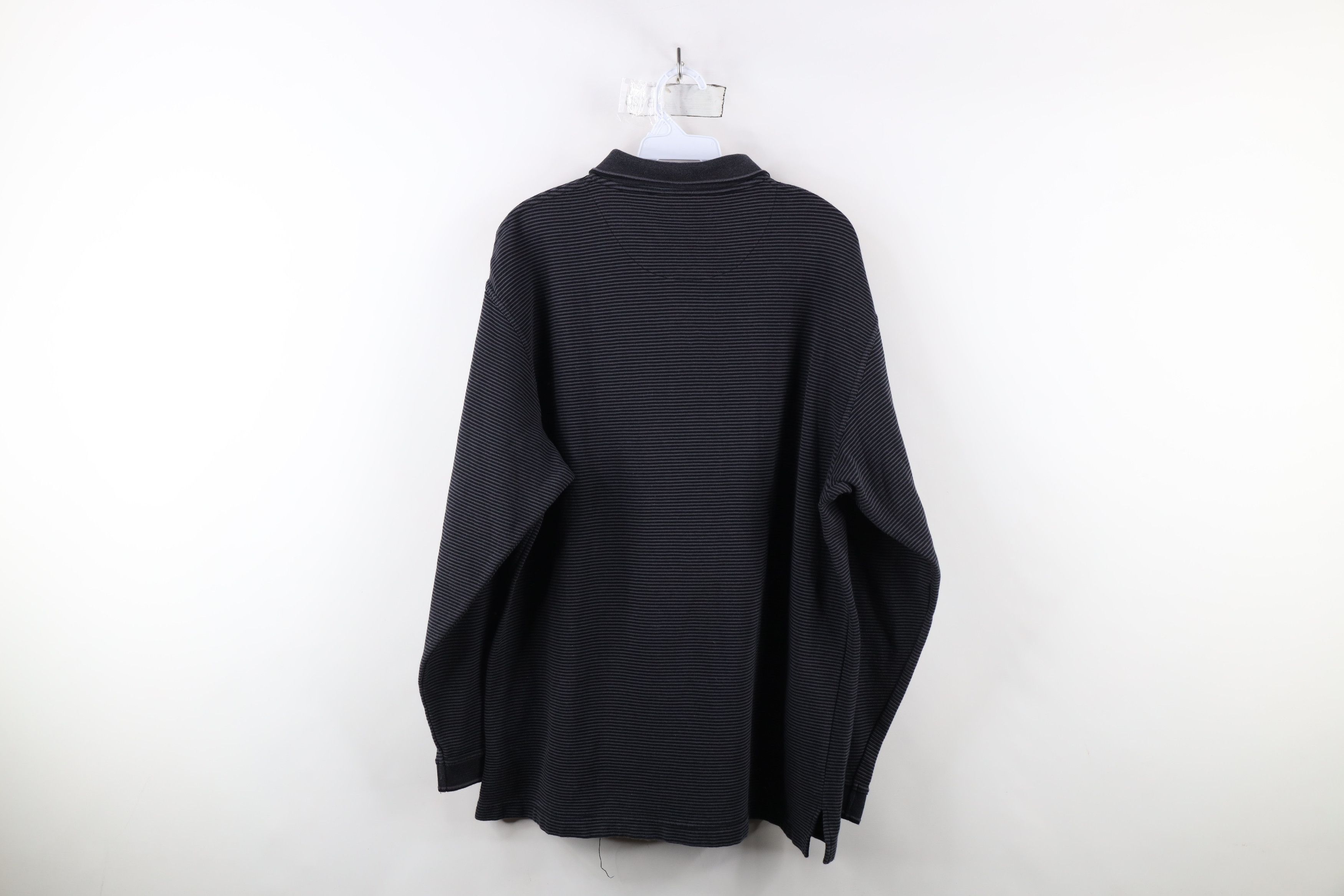Vintage Vintage 90s Streetwear Ribbed Knit Long Sleeve Rugby Polo Size US XL / EU 56 / 4 - 10 Thumbnail