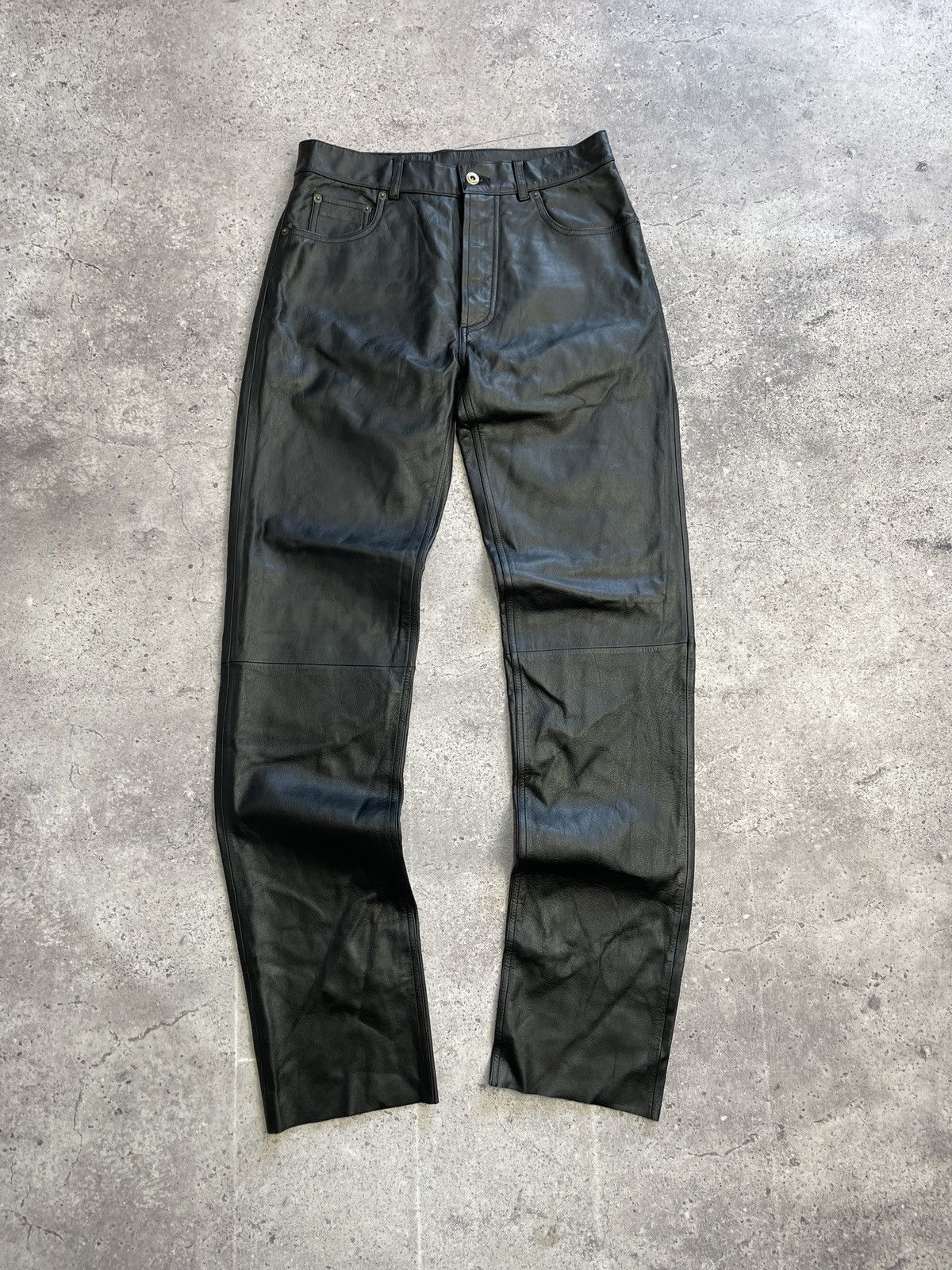 Vintage Vintage Like Harley Davidson Style Motto Leather Pants Size US 31 - 4 Thumbnail