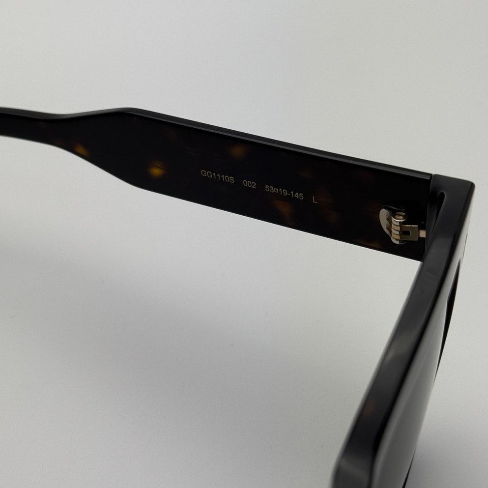 Gucci NEW Gucci Sunglasses GG1110S 002 Dark Havana / Green Unisex Size ONE SIZE - 6 Thumbnail