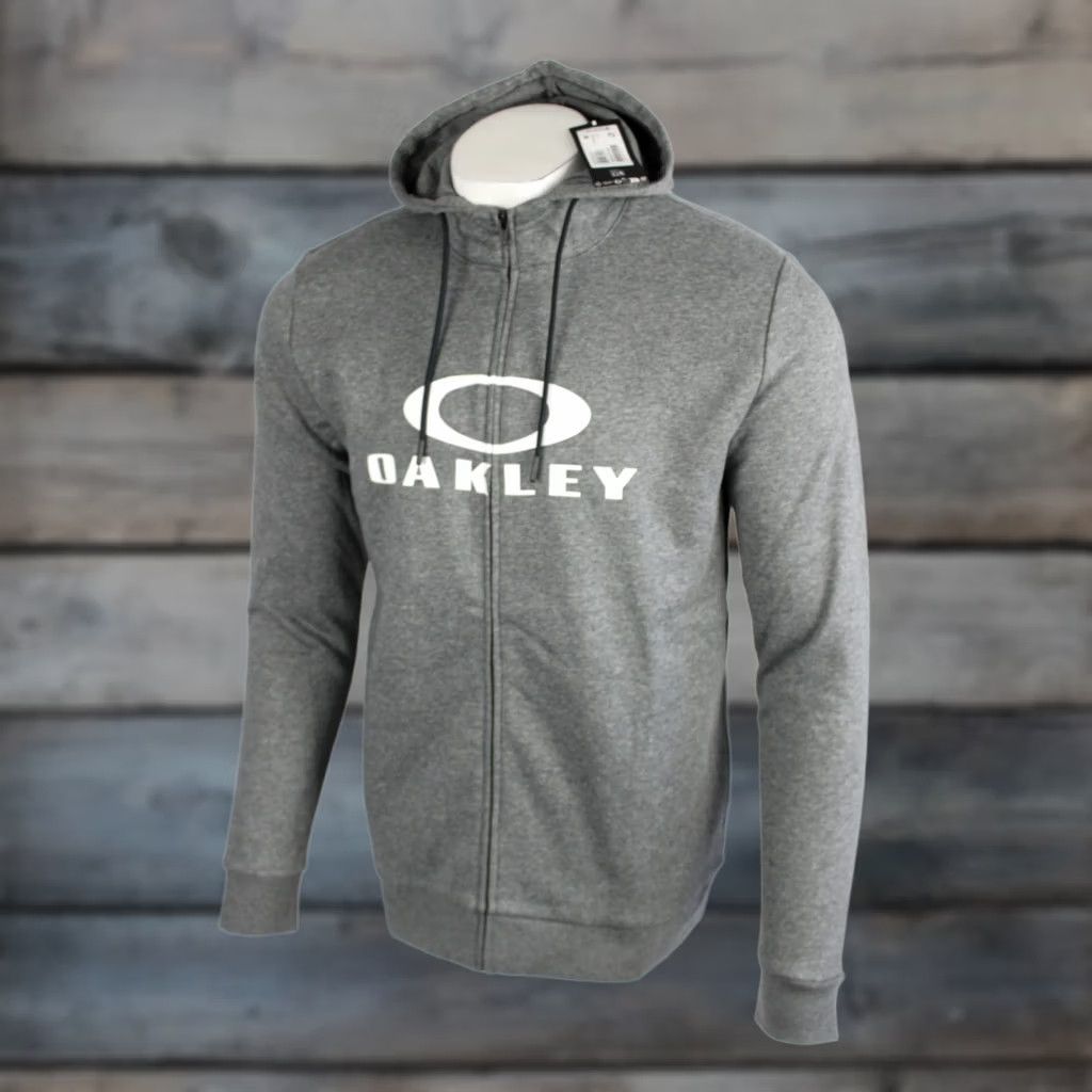 Oakley Oakley Men's Bark Full Zip Hoodie 2.0 Sweatshirt M Medium Athletic Grey Size US M / EU 48-50 / 2 - 1 Thumbnail