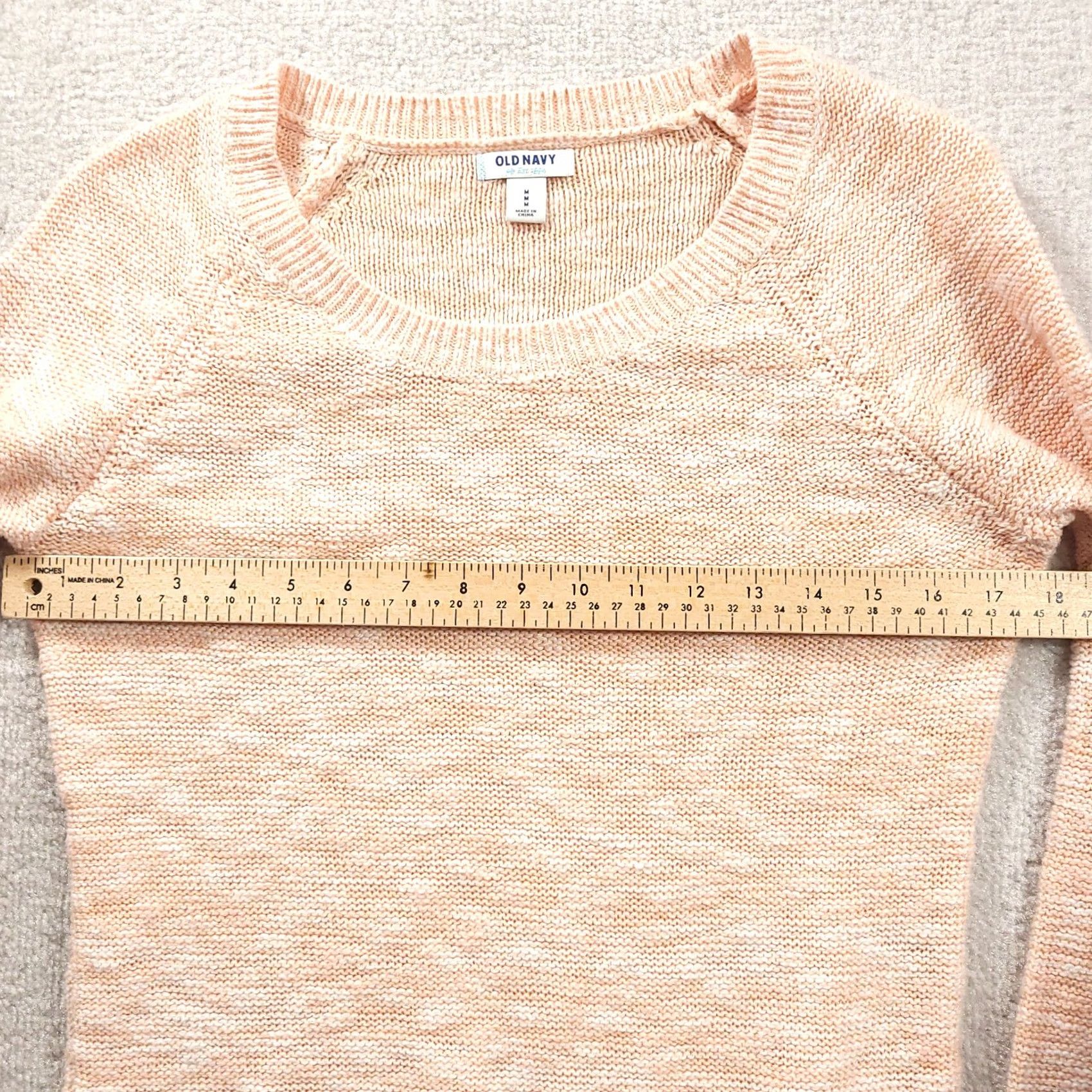 Old Navy Old Navy Sweater Womens Medium Pink Heathered Crewneck Ribbed Neckline and Hem Size M / US 6-8 / IT 42-44 - 3 Thumbnail