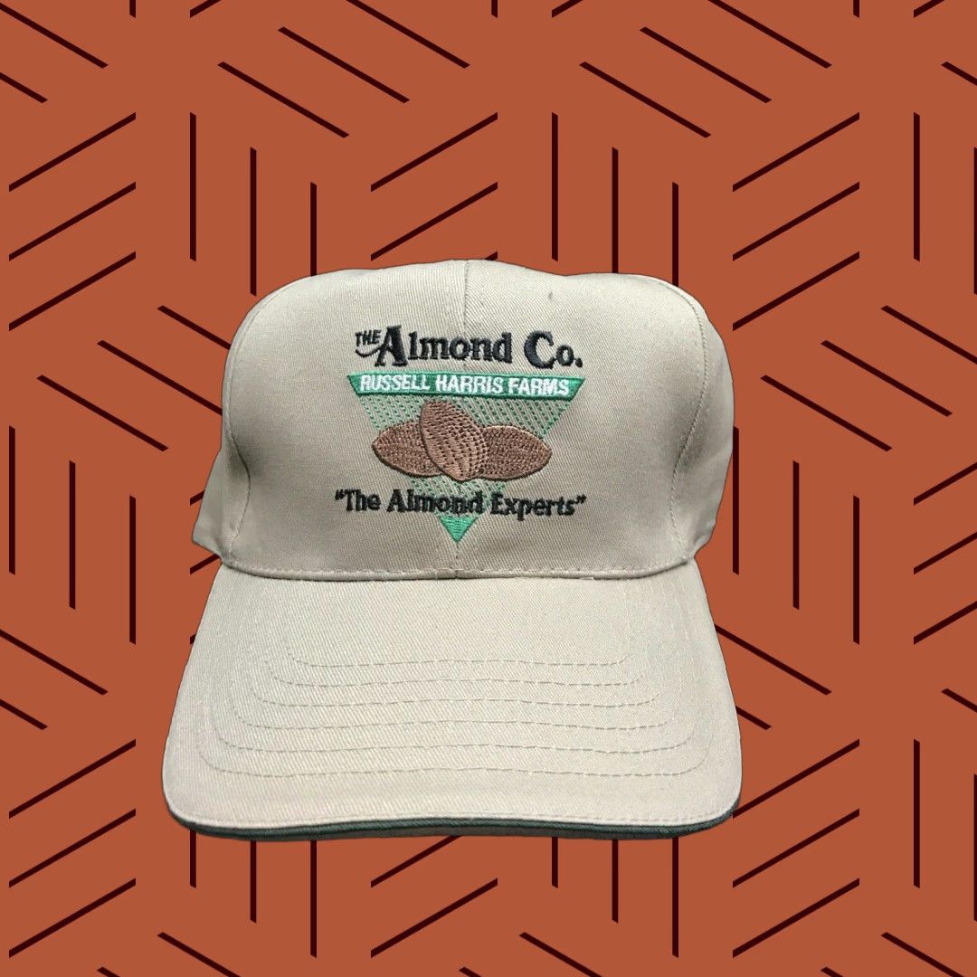 Logo 7 VINTAGE The Almond Co. Logo Trucker Hat Adjustable Khaki Farming Agriculture Mens Size ONE SIZE - 1 Thumbnail