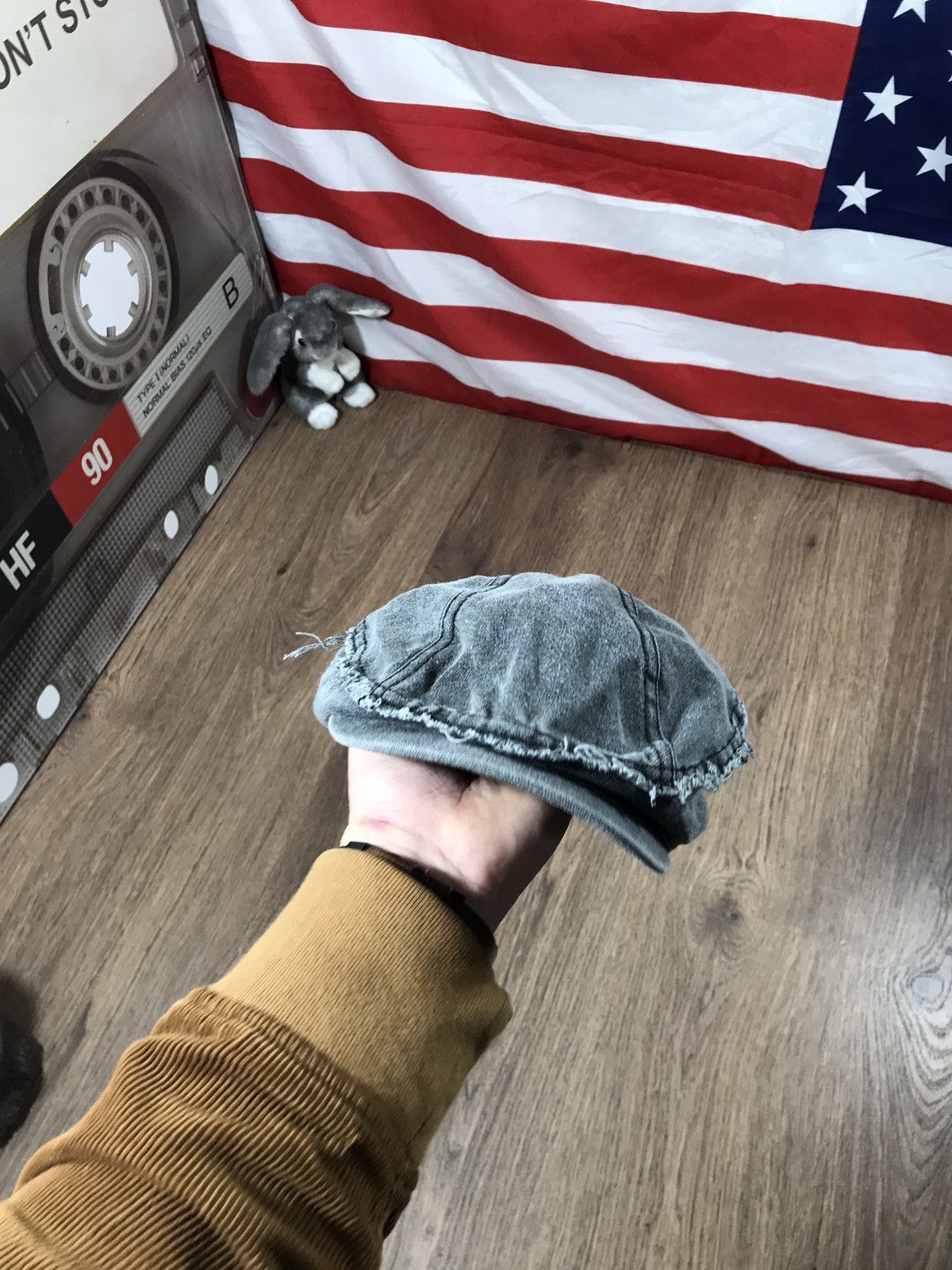 Japanese Brand × Vintage Vintage Denim Cap Biker Hat Size ONE SIZE - 4 Thumbnail
