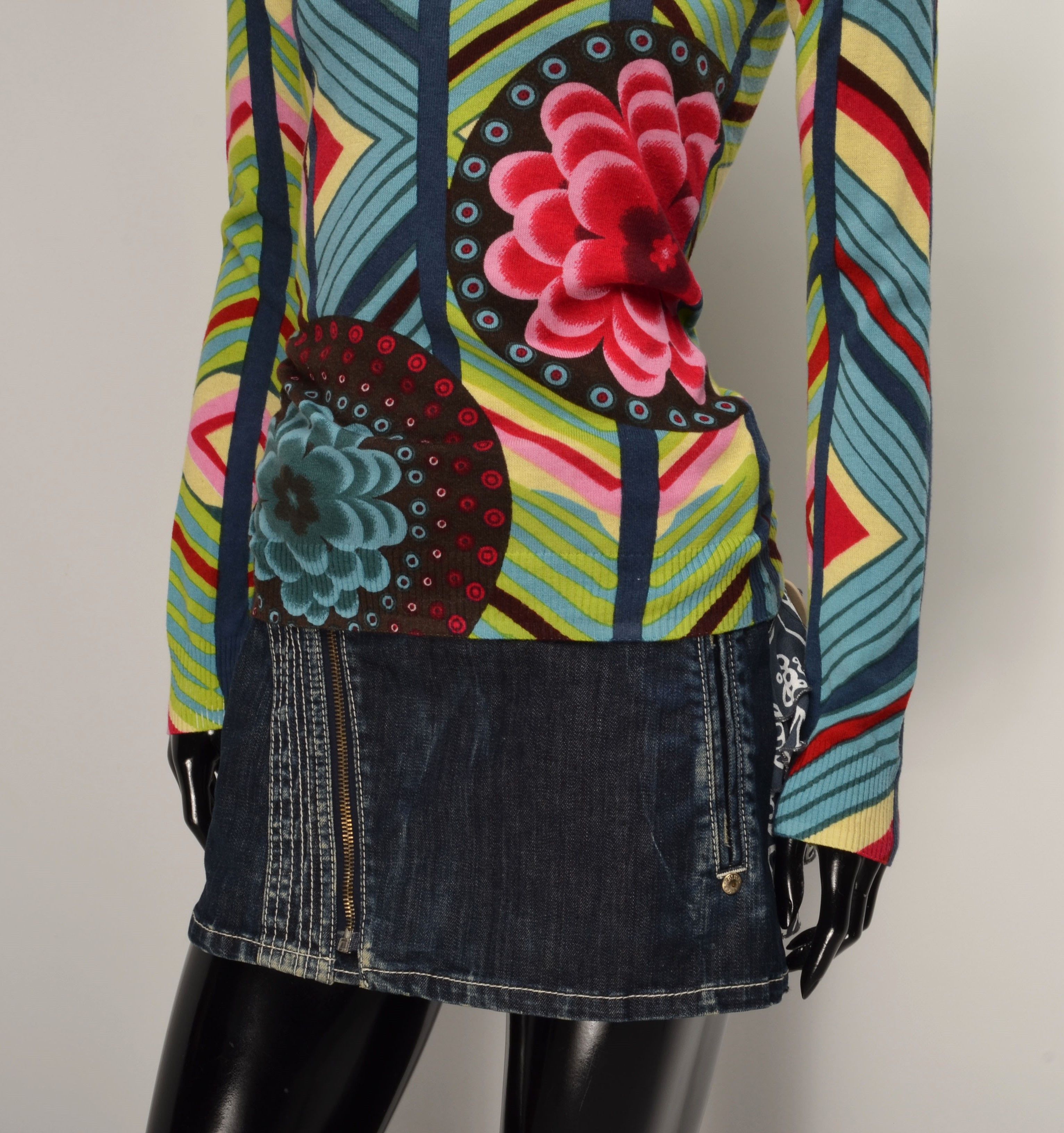 Desigual Desigual Y2K Boho Long Sleeve Multicolor Jumper Size M / US 6-8 / IT 42-44 - 3 Thumbnail