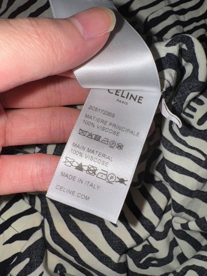 Celine celine size 39 22fw Short Sleeve Pocket Silk Zebra Shirt 2 Size US M / EU 48-50 / 2 - 6 Thumbnail