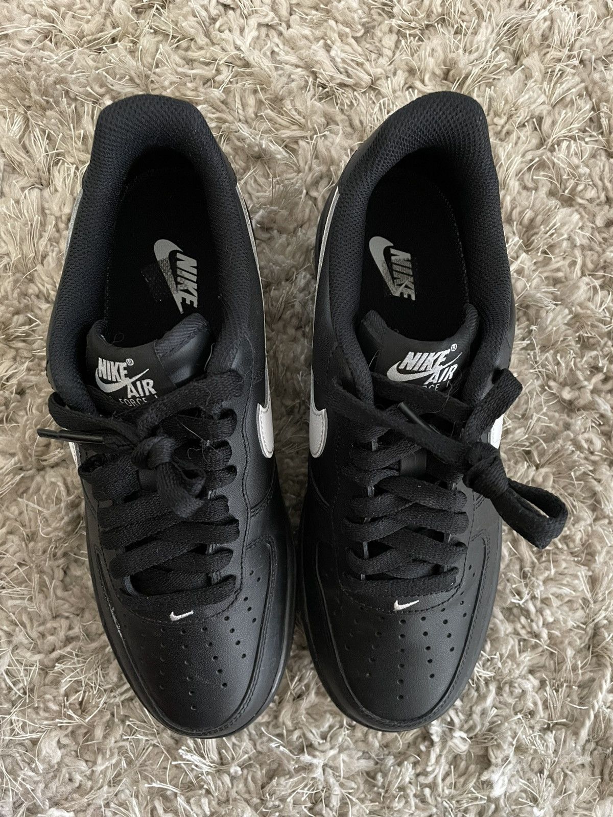 Nike Nike Air Force 1 Black White Size US 8 / EU 41 - 5 Thumbnail