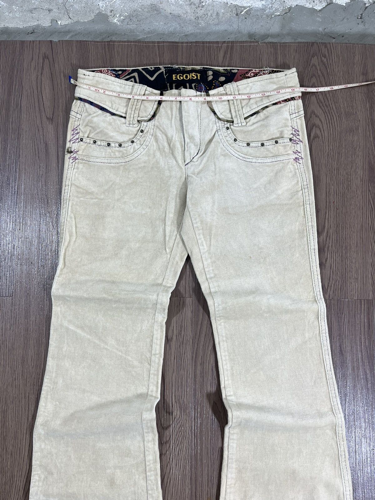 EGOIST EGOIST Y2K Oriental Corduroy Bootcut Flared Pants Size US 31 - 10 Thumbnail
