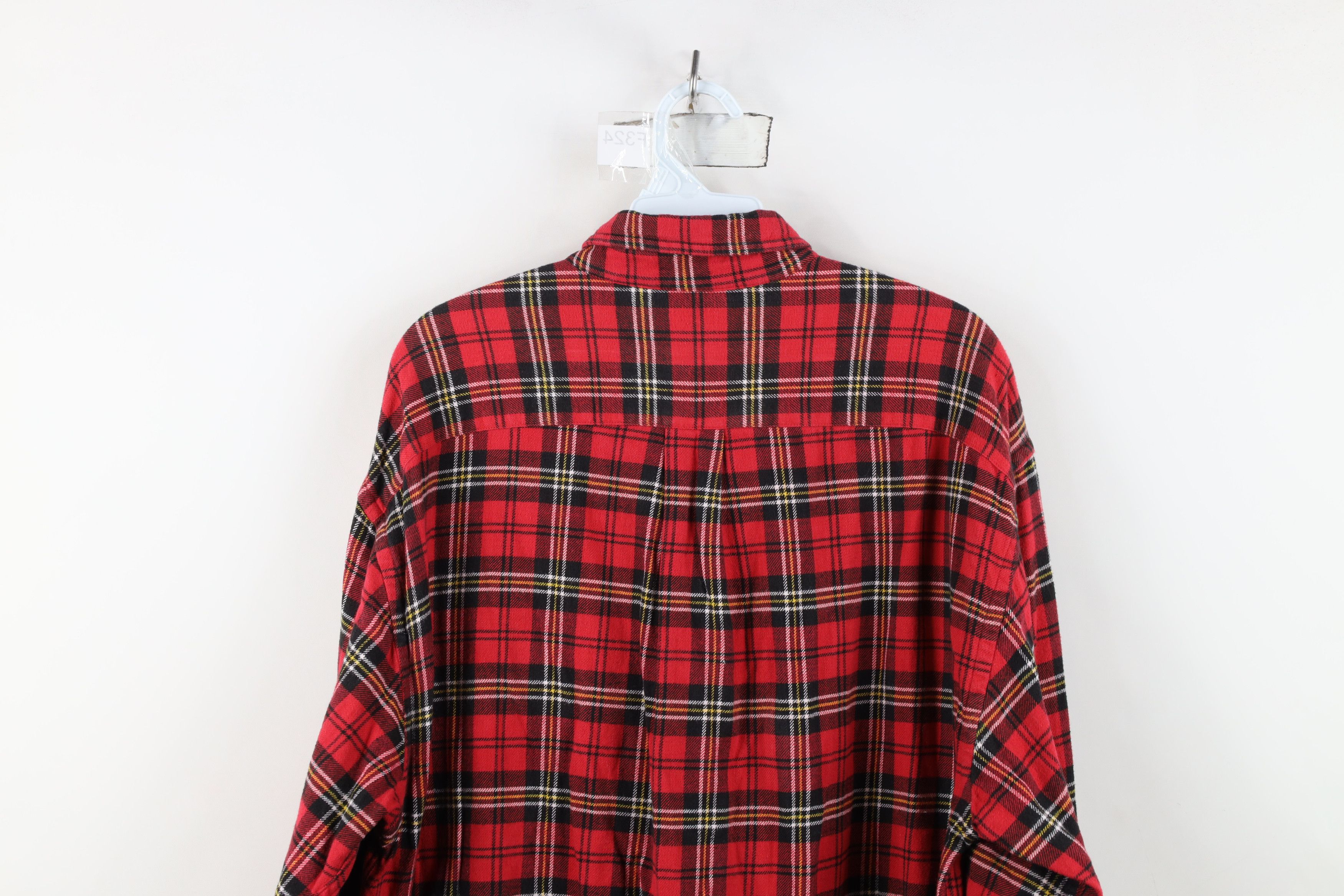 Gap Vintage 90s Gap Flannel Collared Button Down Shirt Red Plaid Size US M / EU 48-50 / 2 - 9 Thumbnail