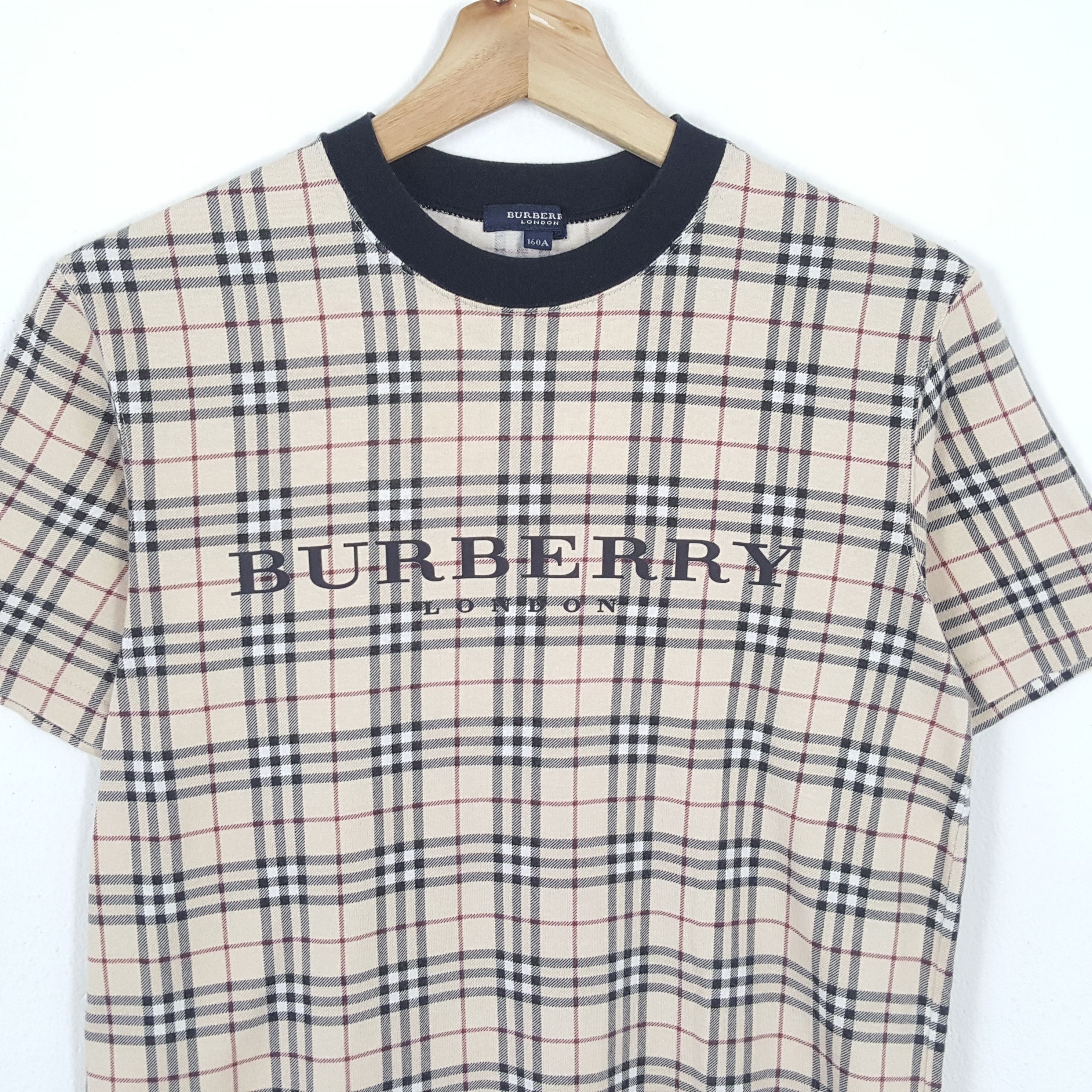 Burberry × Vintage Vintage BURBERRY LONDON Nova Check Design Style T-Shirts Size US S / EU 44-46 / 1 - 2 Thumbnail