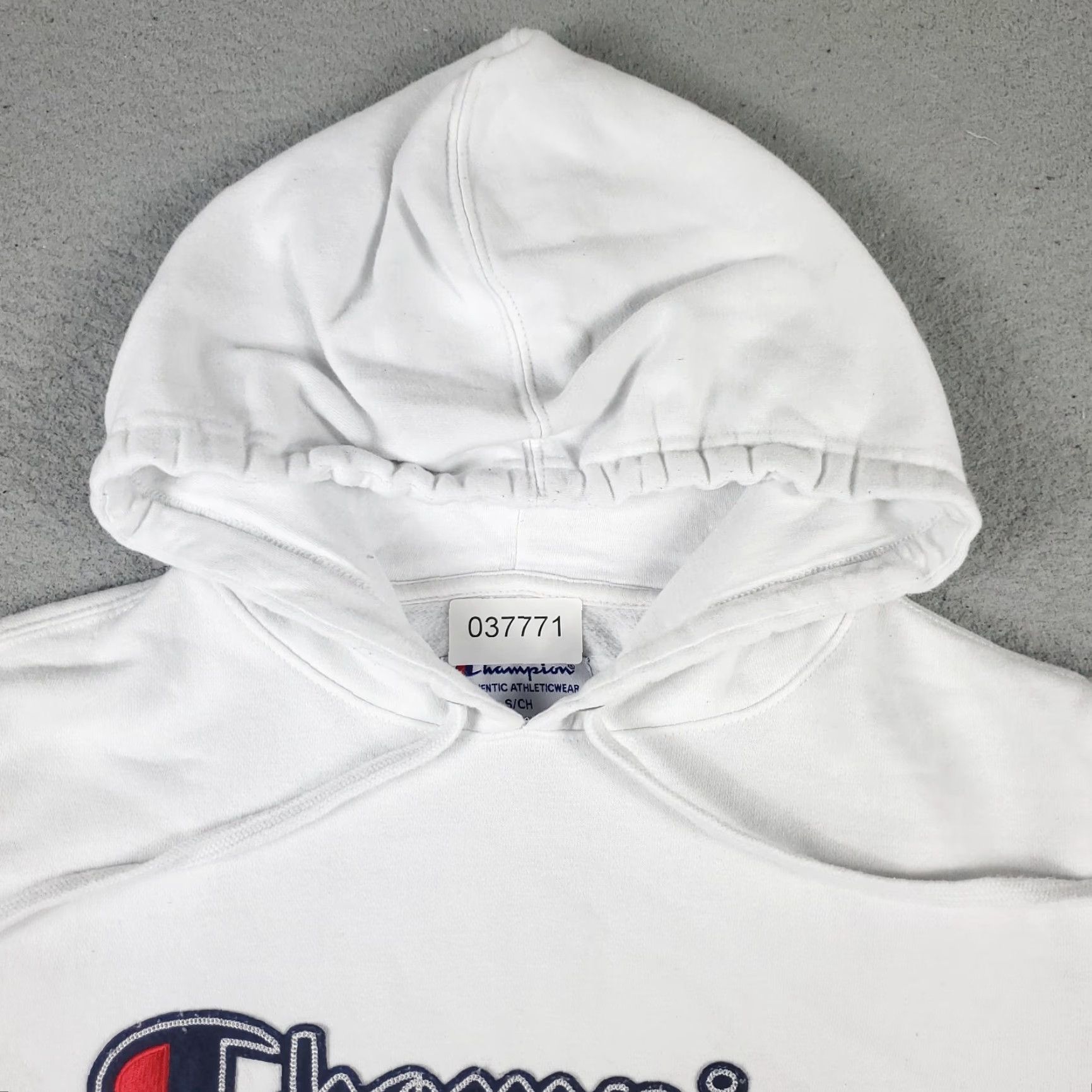 Champion VINTAGE Champion Pullover Hoodie Men Small White Casual Sweatshirt Fleece Logo Zipper Sports Size US S / EU 44-46 / 1 - 3 Thumbnail
