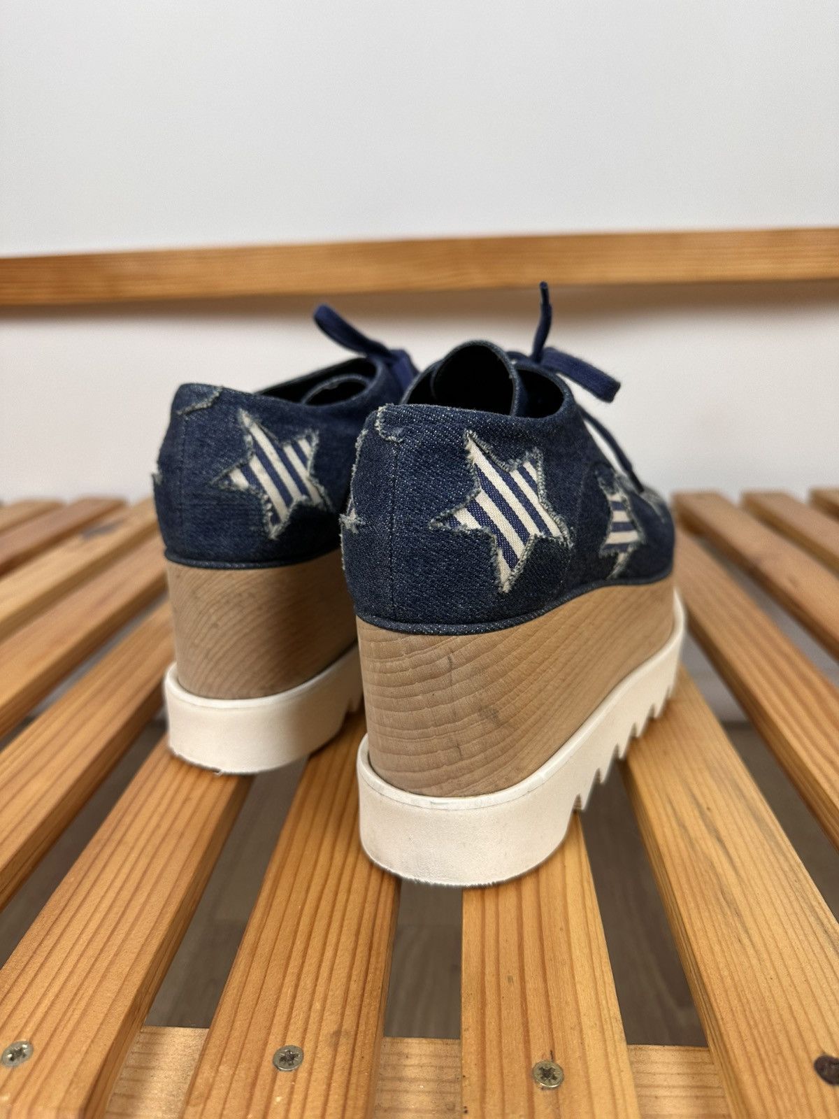 Stella McCartney Stella McCartney Blue Denim Elyse Platform Derby Sneakers Size US 5.5 / IT 35.5 - 2 Thumbnail