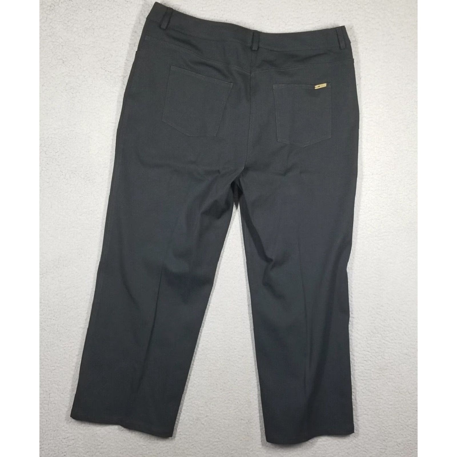 St. John St. John Caviar Ankle Pants The Marie Black Dress Sz 16 New 95 Size 38" / US 16 / IT 52 - 3 Thumbnail