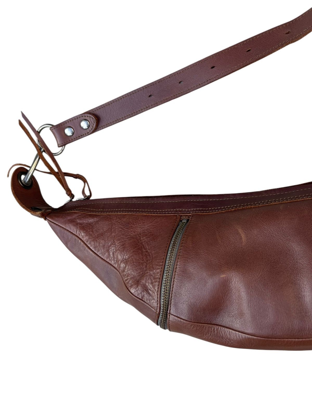 Alfredo Bannister × Leather Alfredo Bannister Patina Leather Multi Pocket Banana Bag Size ONE SIZE - 11 Thumbnail