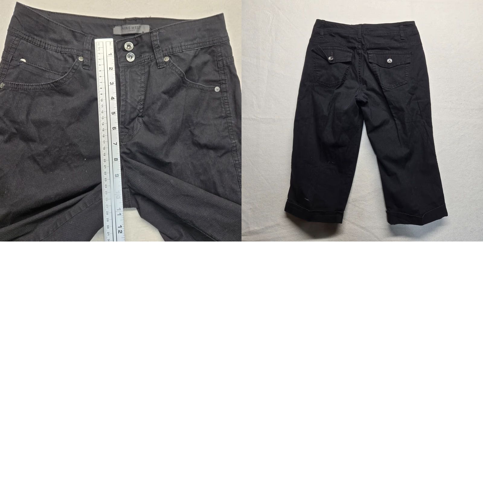 Nine West Nine West Solid Black Capri Pants Women Regular Size 6 Size 28" / US 6 / IT 42 - 8 Thumbnail