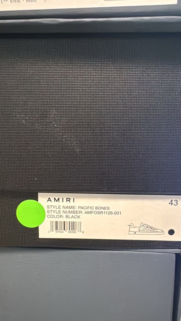 Amiri o1rshd1 Q:2 / Pacific Bones Sneakers in Black Size US 10 / EU 43 - 23 Thumbnail
