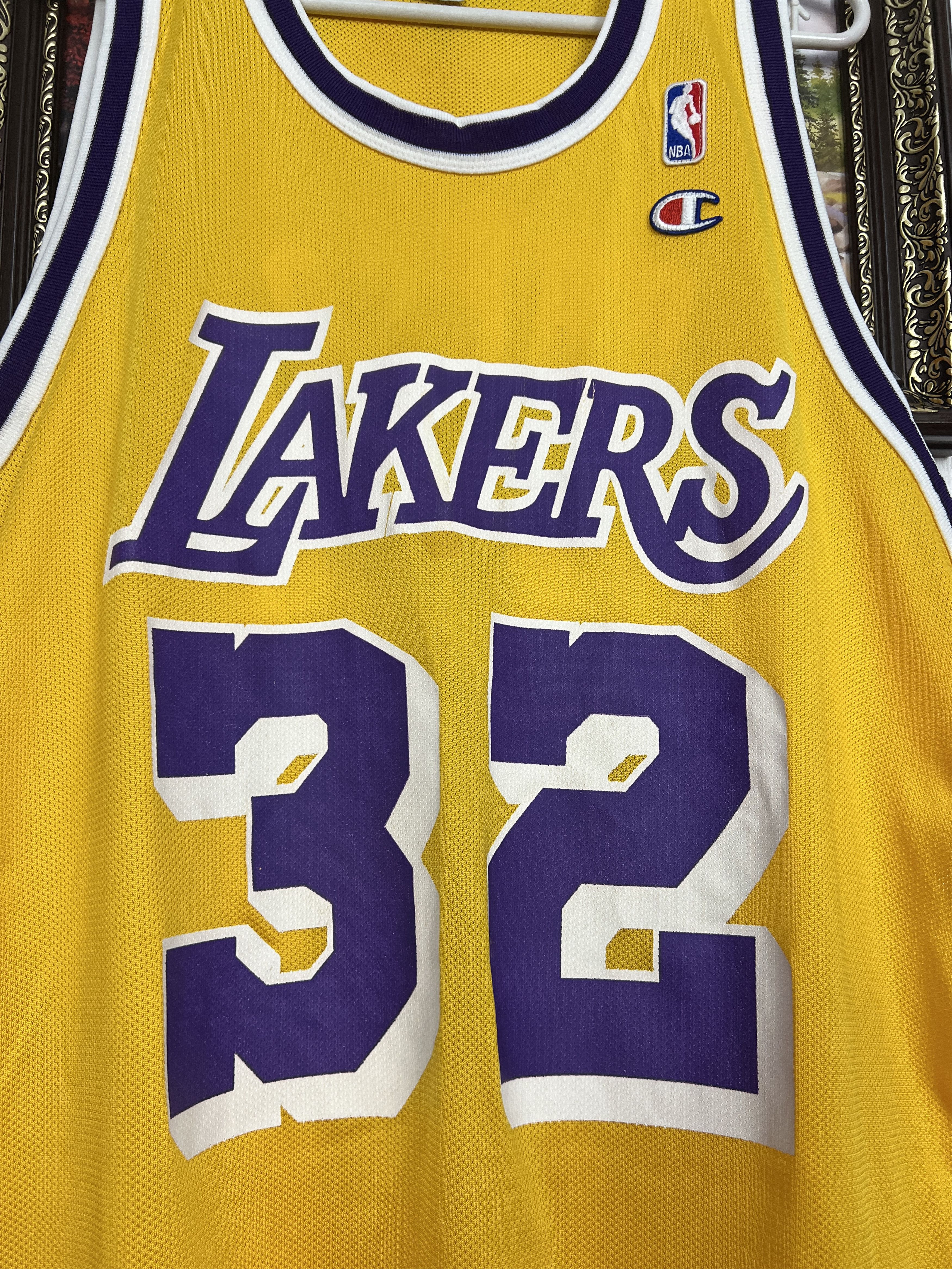 Champion Vintage 90's Los Angeles Lakers Johnson NBA Jersey Shirt Size US XL / EU 56 / 4 - 3 Thumbnail