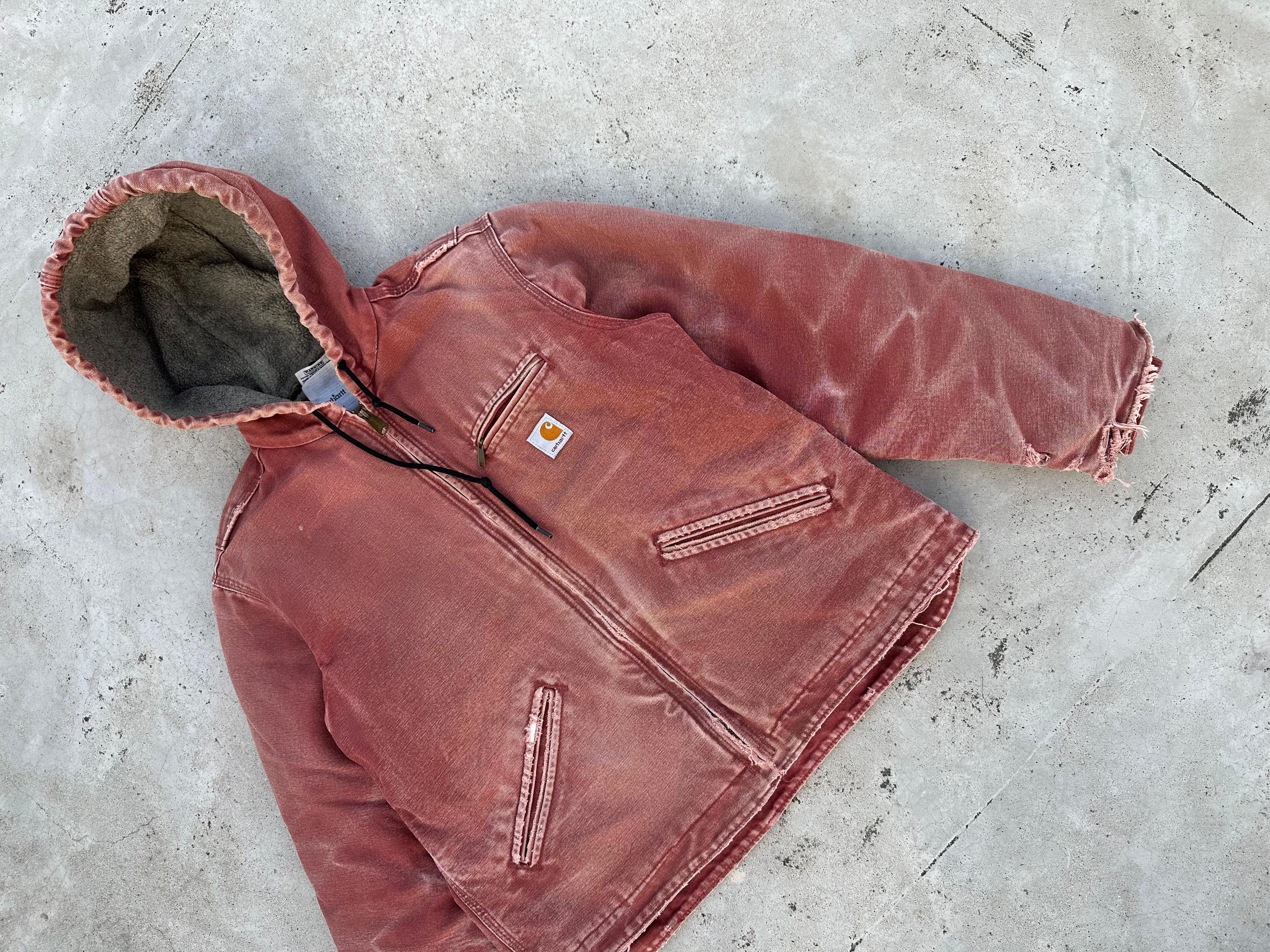 Carhartt Faded pink Vintage Y2K Carhartt Hooded Jacket WJ141 VRS Size US M / EU 48-50 / 2 - 3 Thumbnail