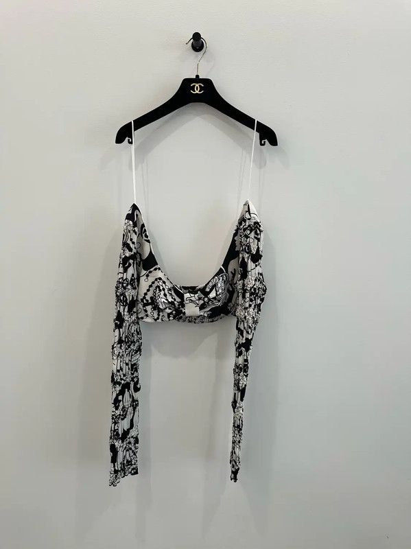 Chanel Chanel Black Silk Women's T-Shirt 0089 Size M / US 6-8 / IT 42-44 - 1 Thumbnail