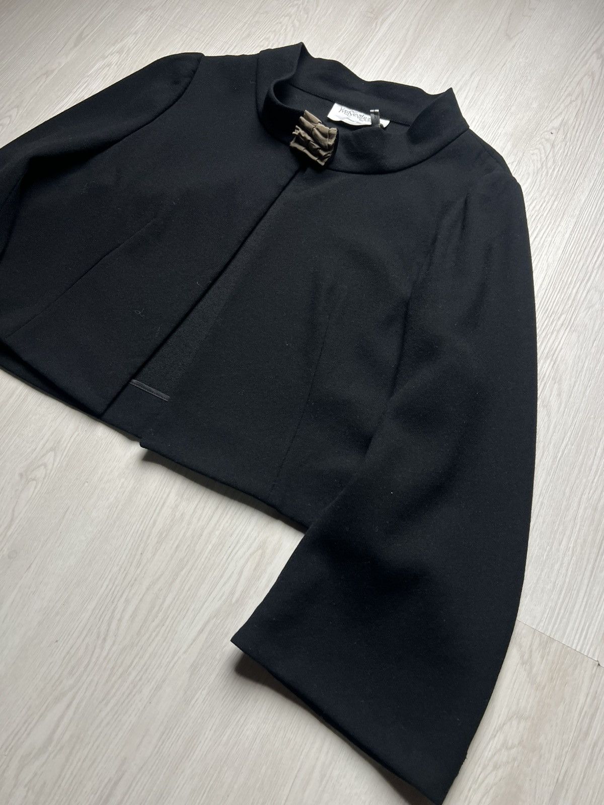 Yves Saint Laurent A/W 2007 YSL By Stefano Pilati Cropped Bolero Blazer Jacket Size M / US 6-8 / IT 42-44 - 3 Thumbnail
