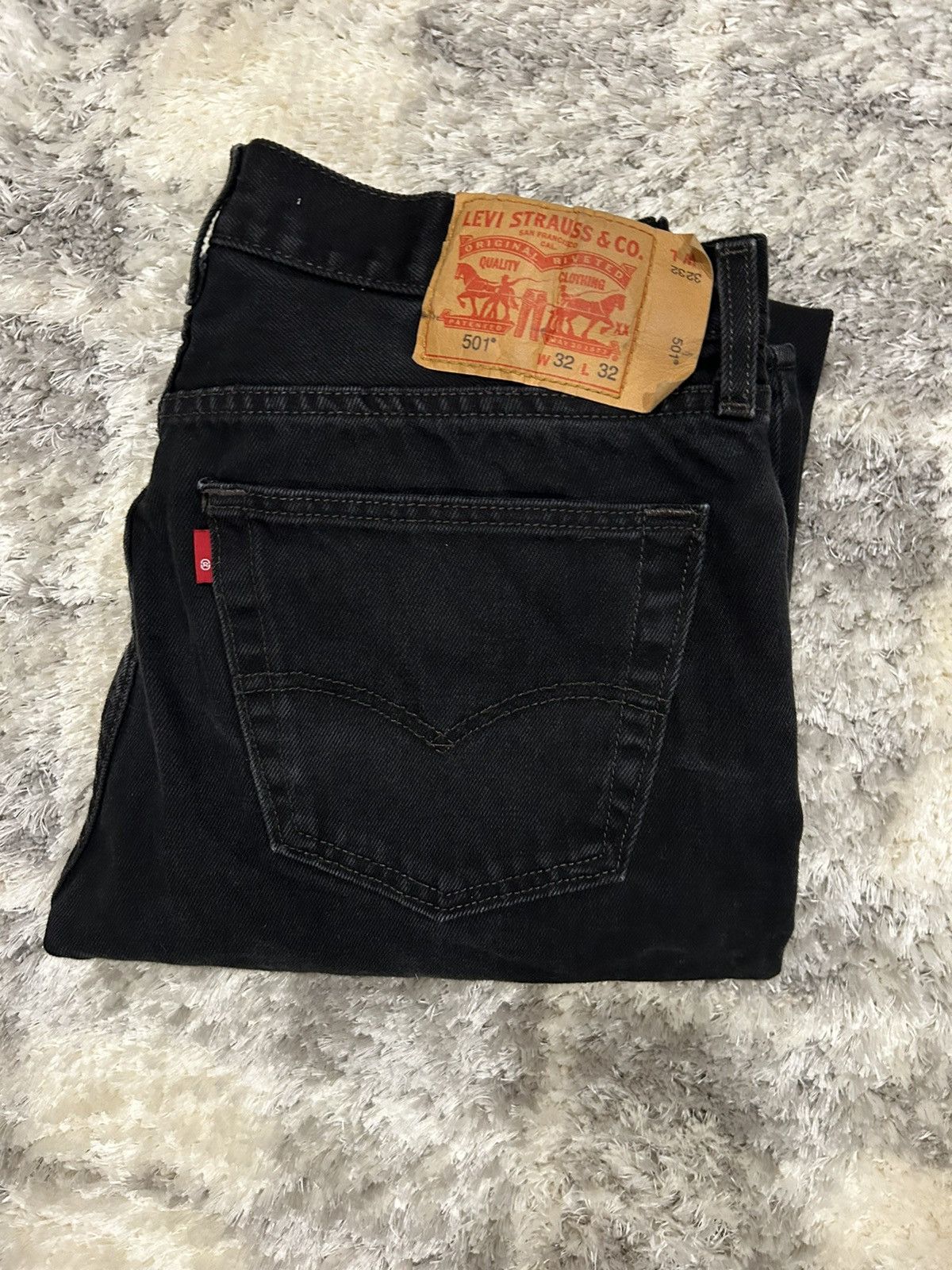 Levi's Levi's 501 Baggy Black Pants Size US 32 / EU 48 - 1 Thumbnail