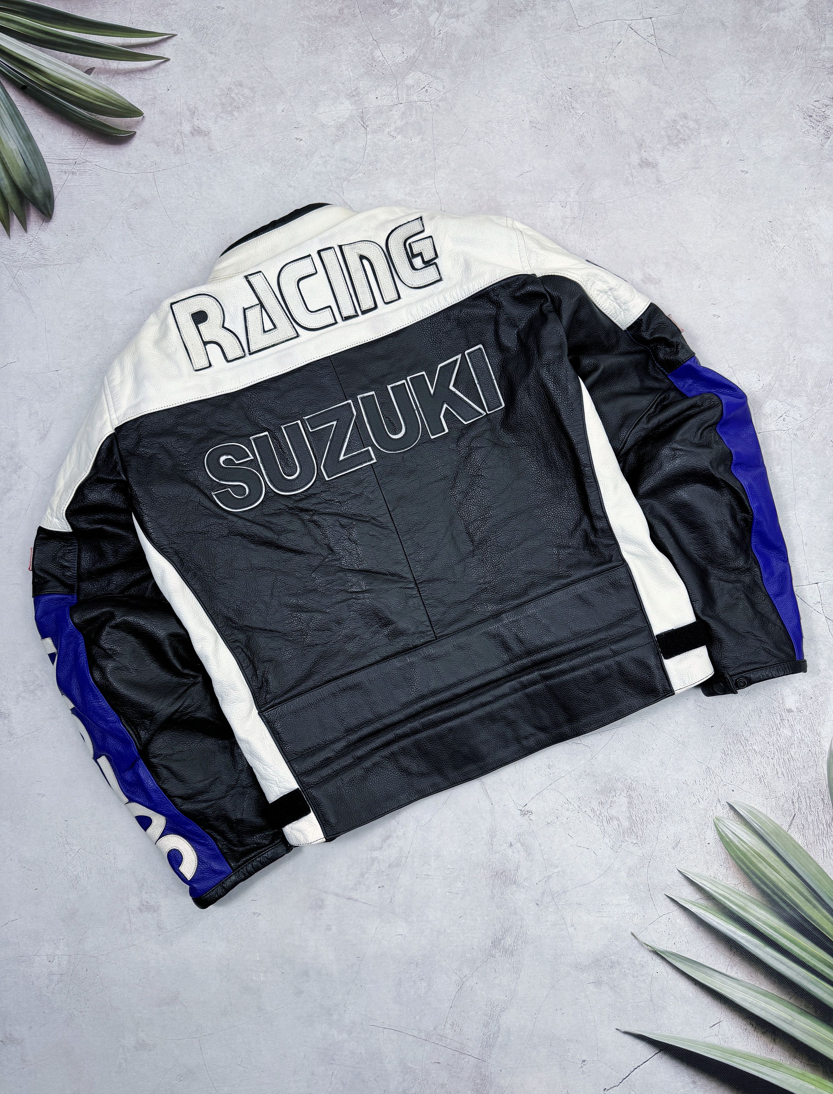 Other Vintage Suzuki Leather Jacket Moto Racing Motul Arai Helmet Size US XL / EU 56 / 4 - 20 Thumbnail