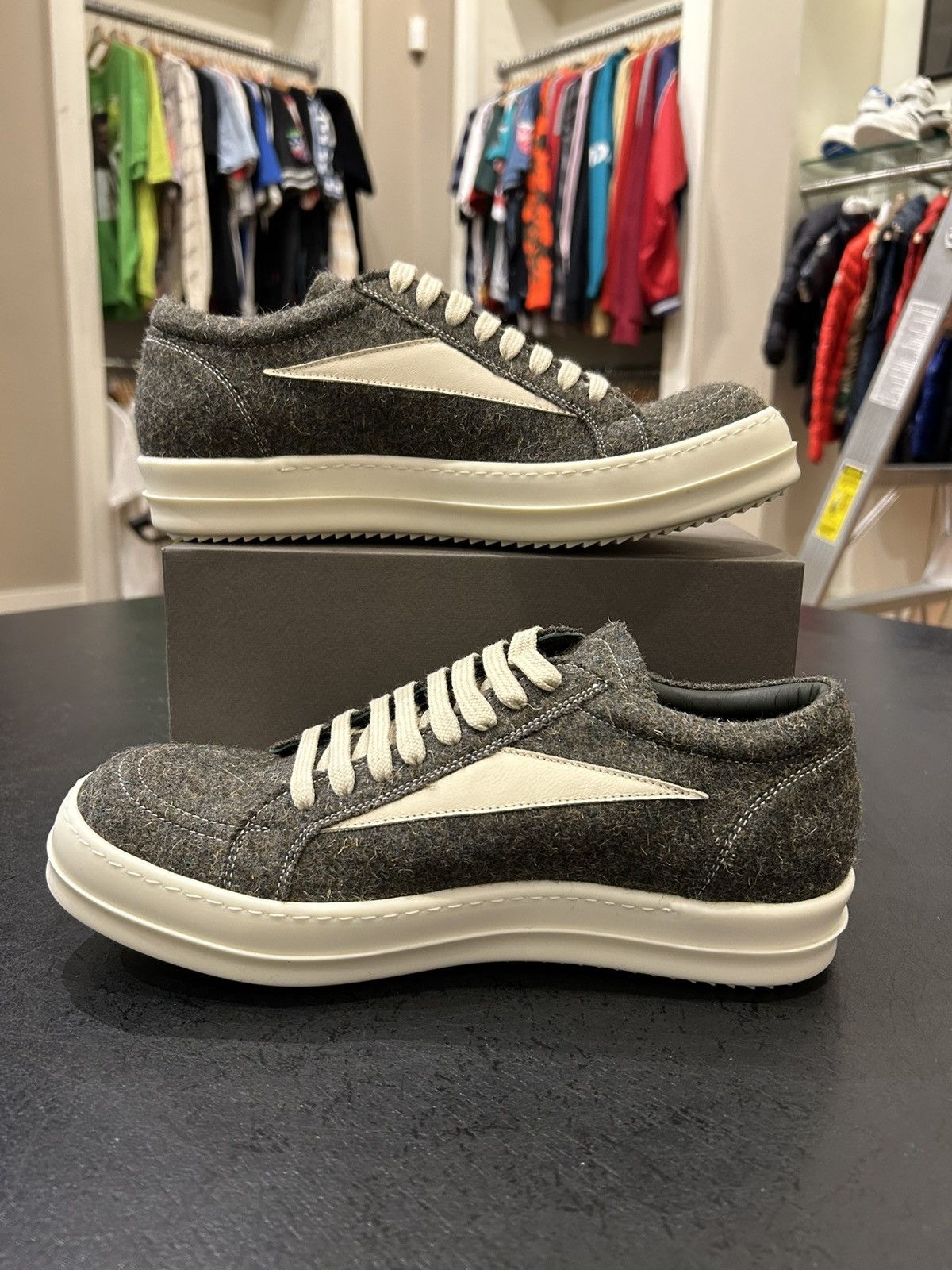 Rick Owens Rick Owens Wool Vintage Low Sneaker Size US 8 / EU 41 - 2 Thumbnail