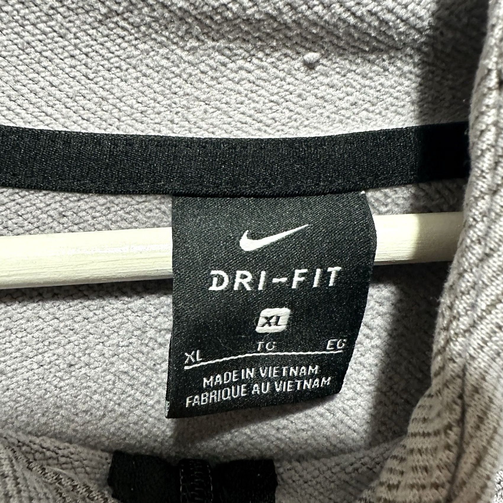 Nike Nike Dri-Fit Fleece Hoodie Full Zip Raglan Sleeve Logo Mens XL Gray Sportswear Sweatshirt Size US XL / EU 56 / 4 - 3 Thumbnail