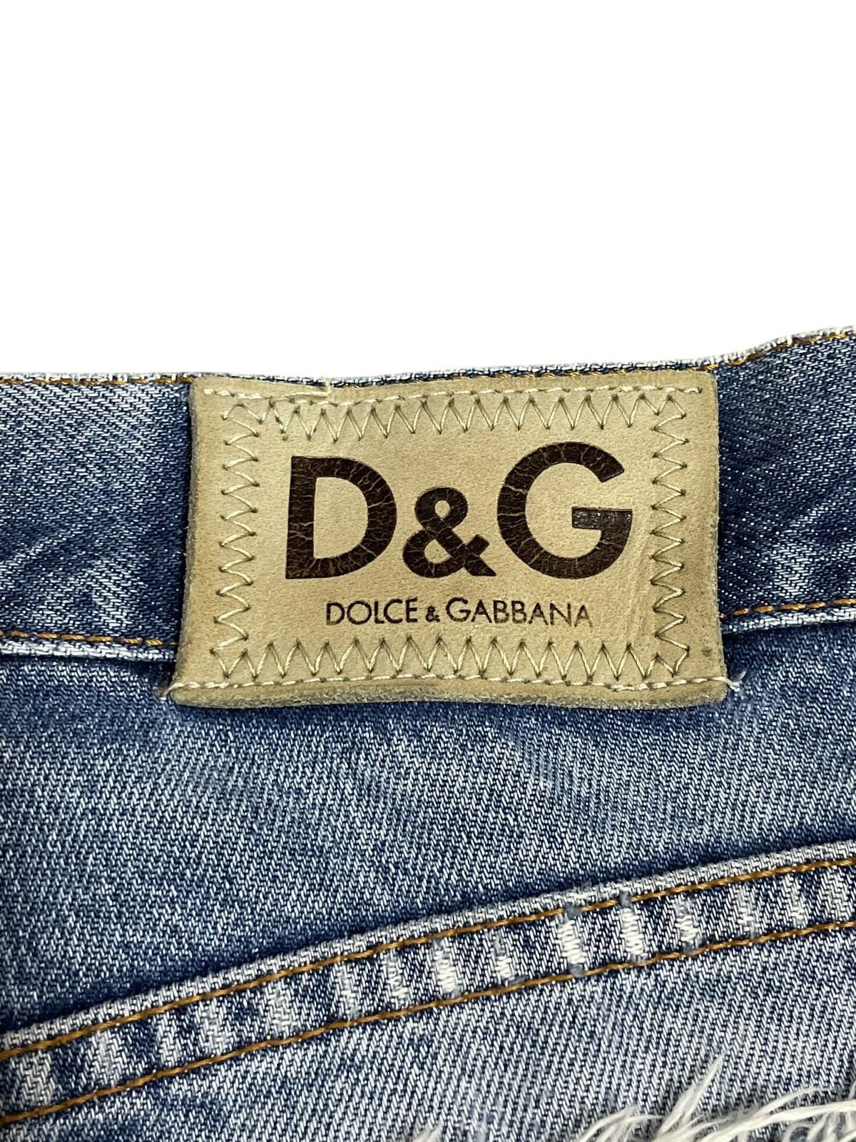Dolce & Gabbana Vintage Y2K Dolce & Gabbana Distressed Side Tape Short Jeans Size US 32 / EU 48 - 9 Thumbnail