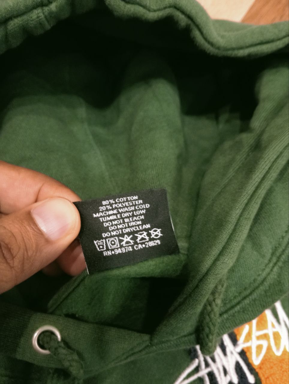 Stussy VINTAGE STUSSY CENTER PILE EMBROIDERED LOGO HOODIE Size US L / EU 52-54 / 3 - 5 Thumbnail