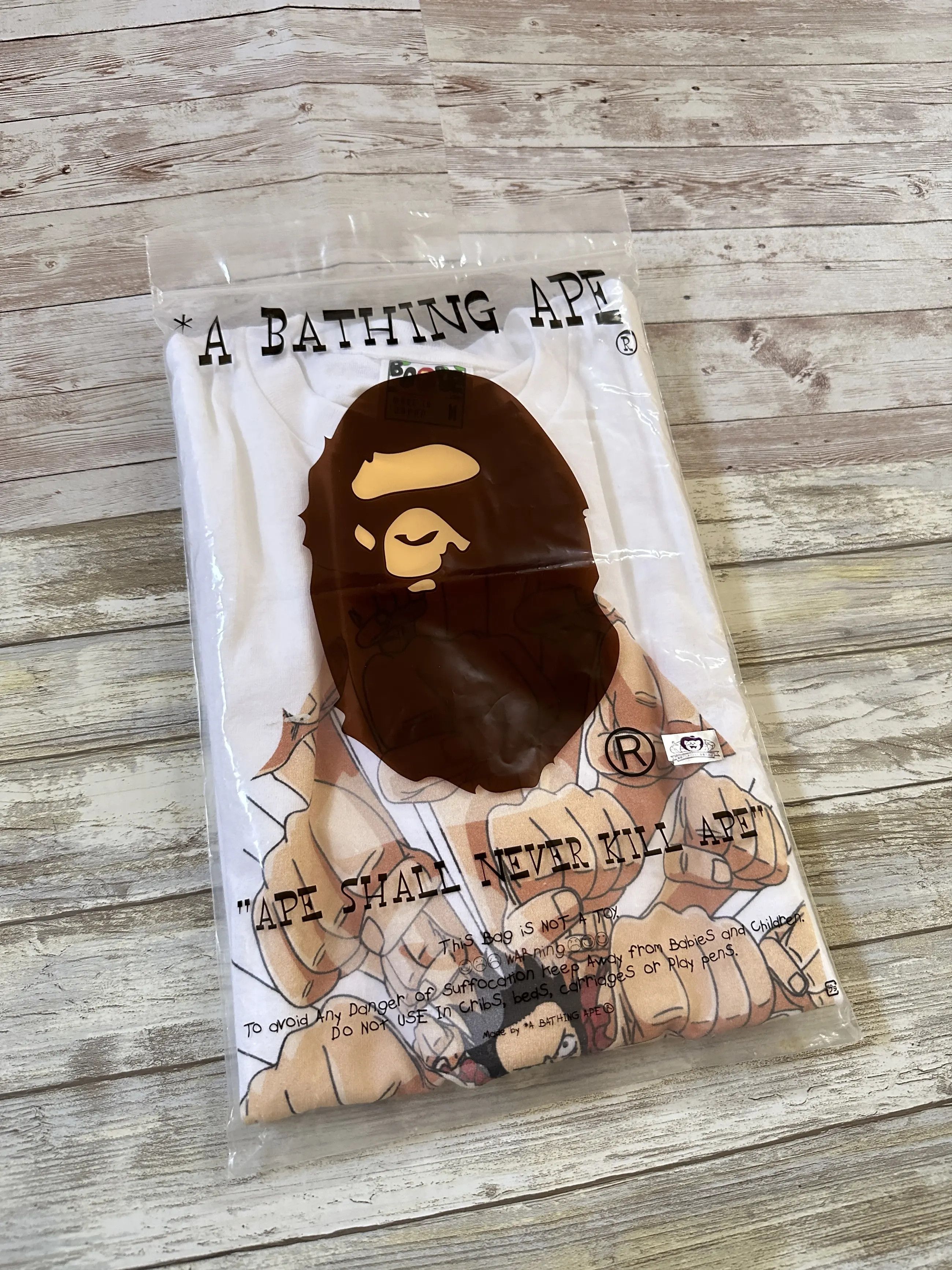 Bape One Piece Luffy Gum Gum Gatling Tee Size US M / EU 48-50 / 2 - 6 Thumbnail