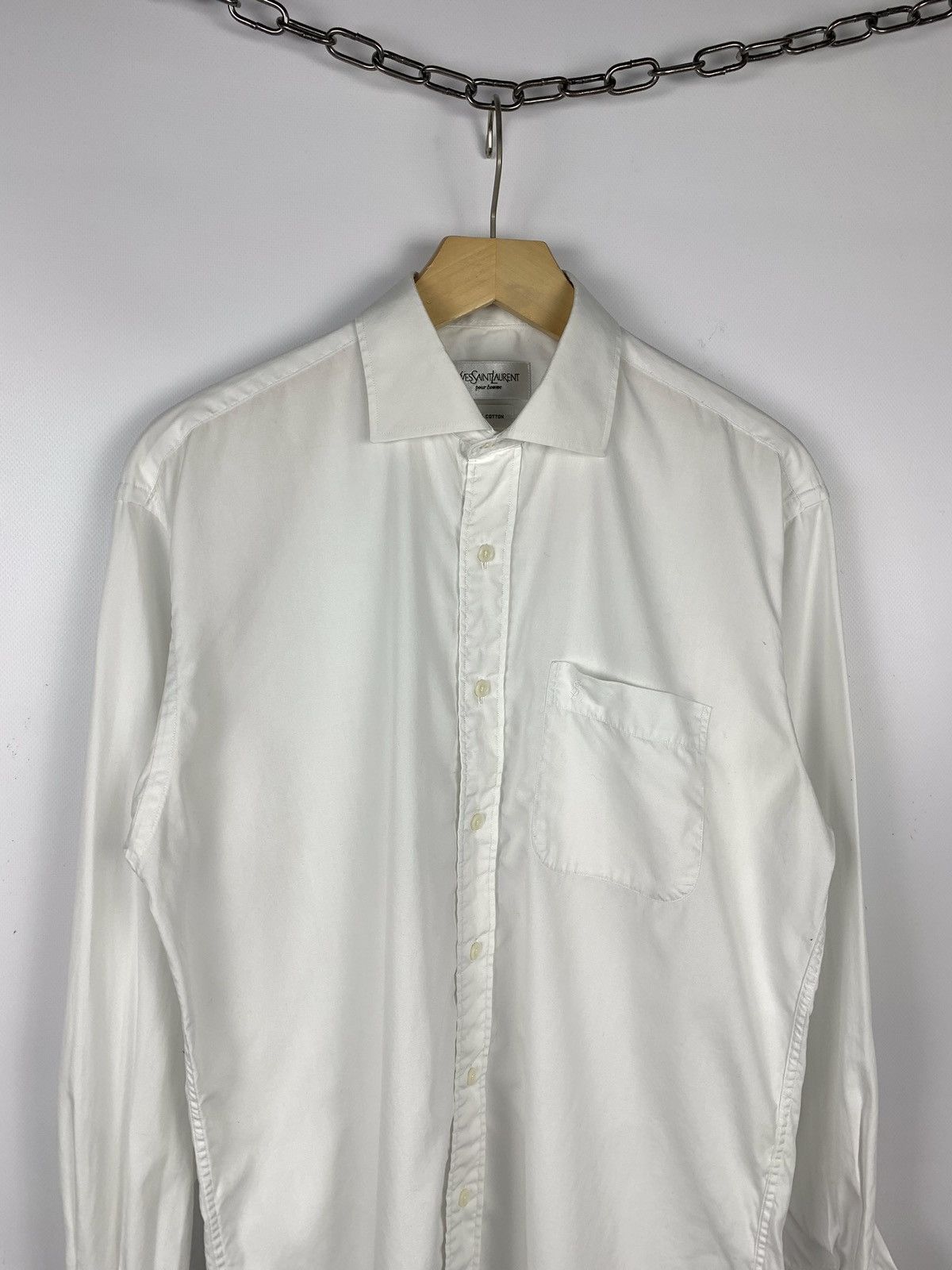 Yves Saint Laurent Vintage Yves Saint Laurent Formal Shirt Buttons Up Size 38 Size US L / EU 52-54 / 3 - 2 Thumbnail