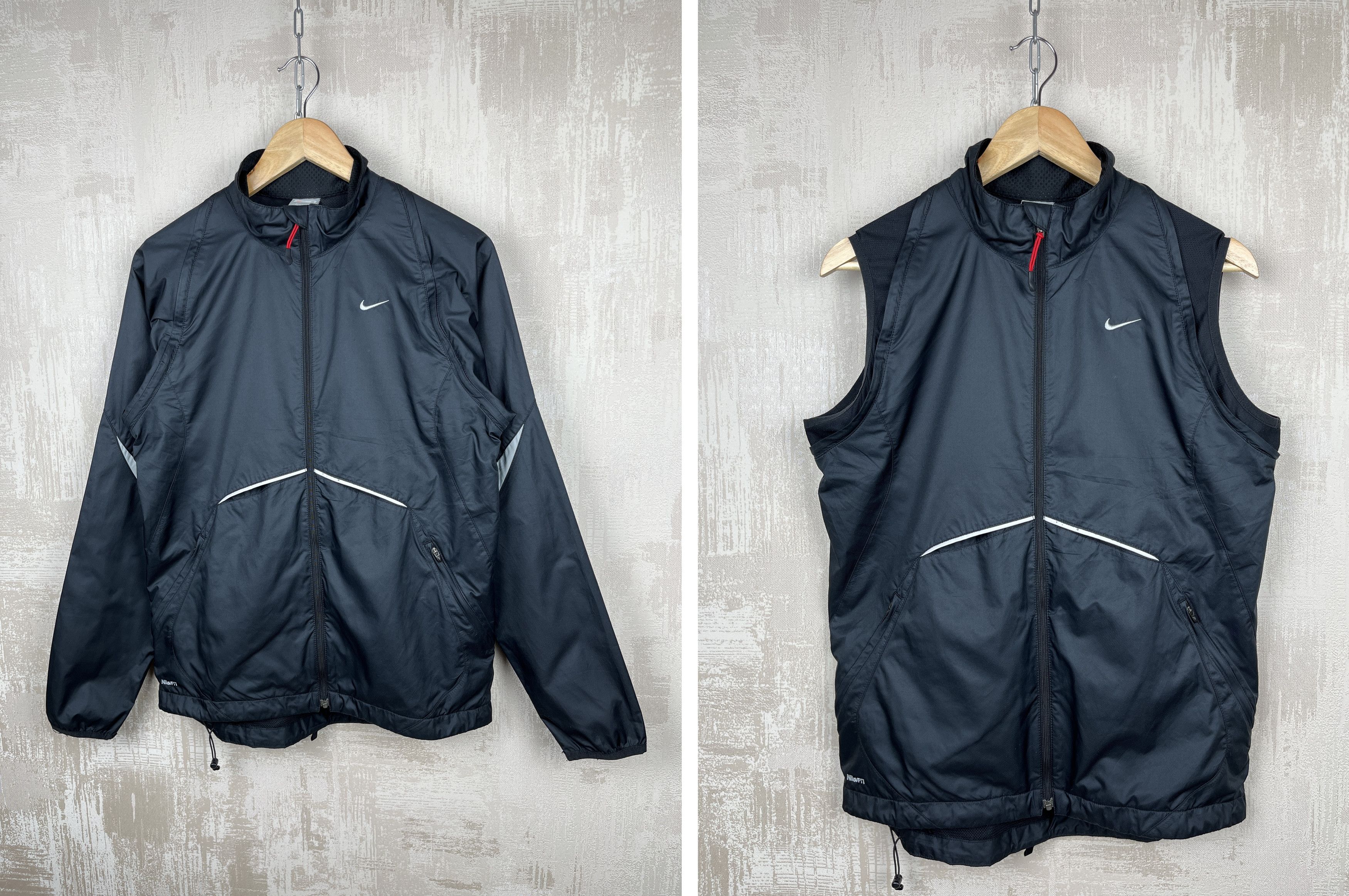 Nike Nike Fit Storm Vest + Jacket Windbreaker Transformer Swoosh Size US S / EU 44-46 / 1 - 1 Thumbnail