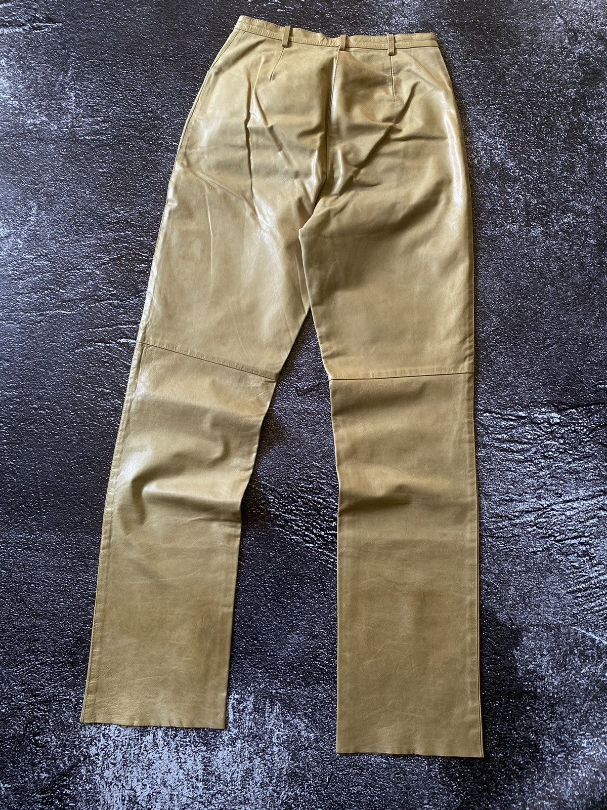 Missoni Vintage Missoni Rare Leather Trouser Pants Women Size 27" / US 4 / IT 40 - 4 Thumbnail