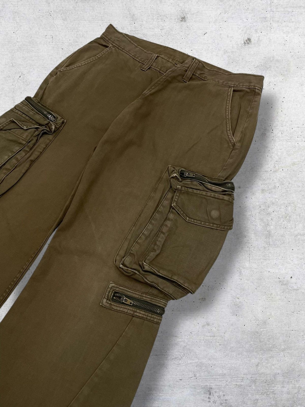 Japanese Brand VINTAGE TAKEO KIKUCHI JAPAN DESIGNER OG CARGO FLARED DENIM Size US 30 / EU 46 - 6 Thumbnail