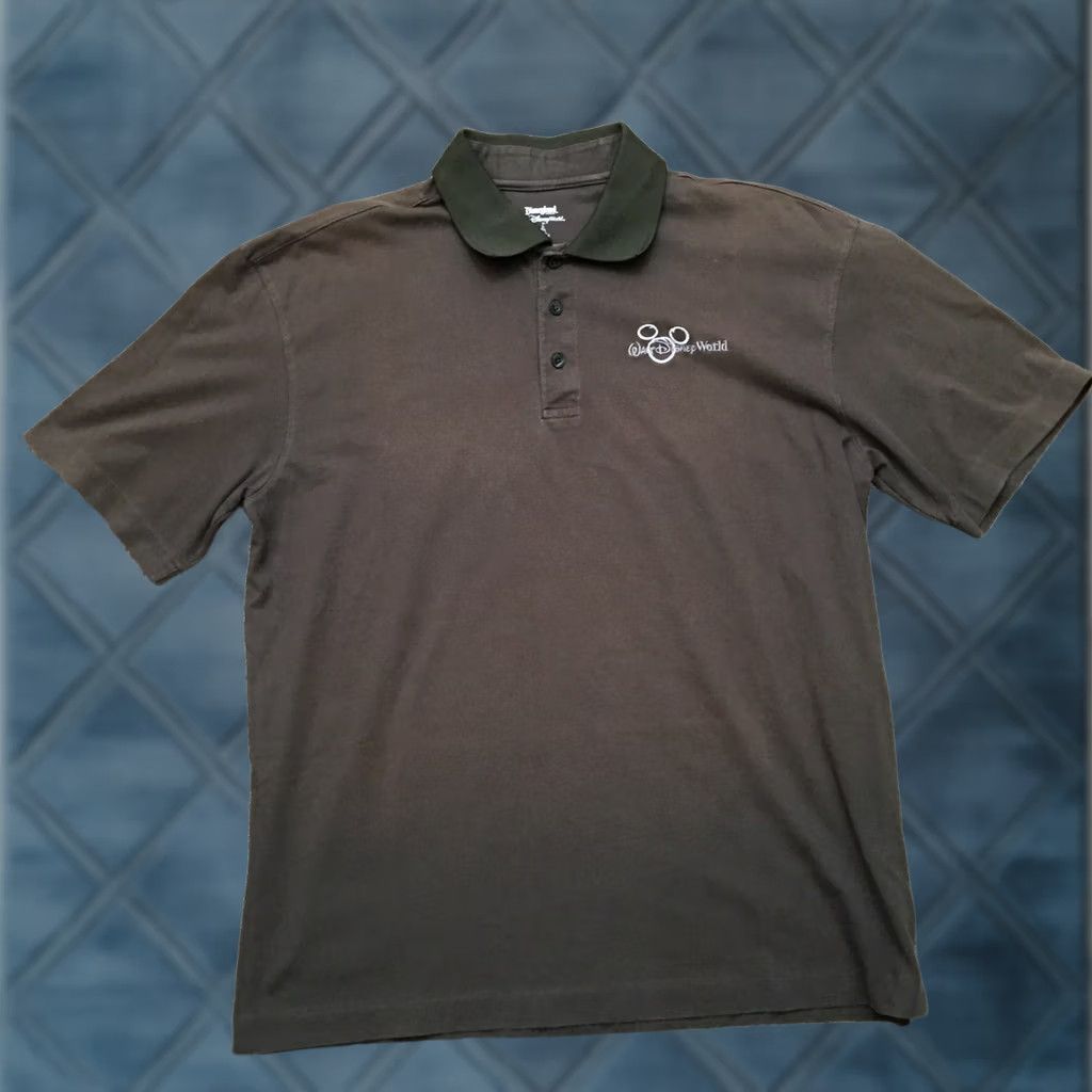 Disney Walt Disney World Polo Shirt Mens Large Brown Short Sleeve Polo Shirt Rugby Brown Mens Large Disney World Polo Shirt Size US L / EU 52-54 / 3 - 1 Thumbnail