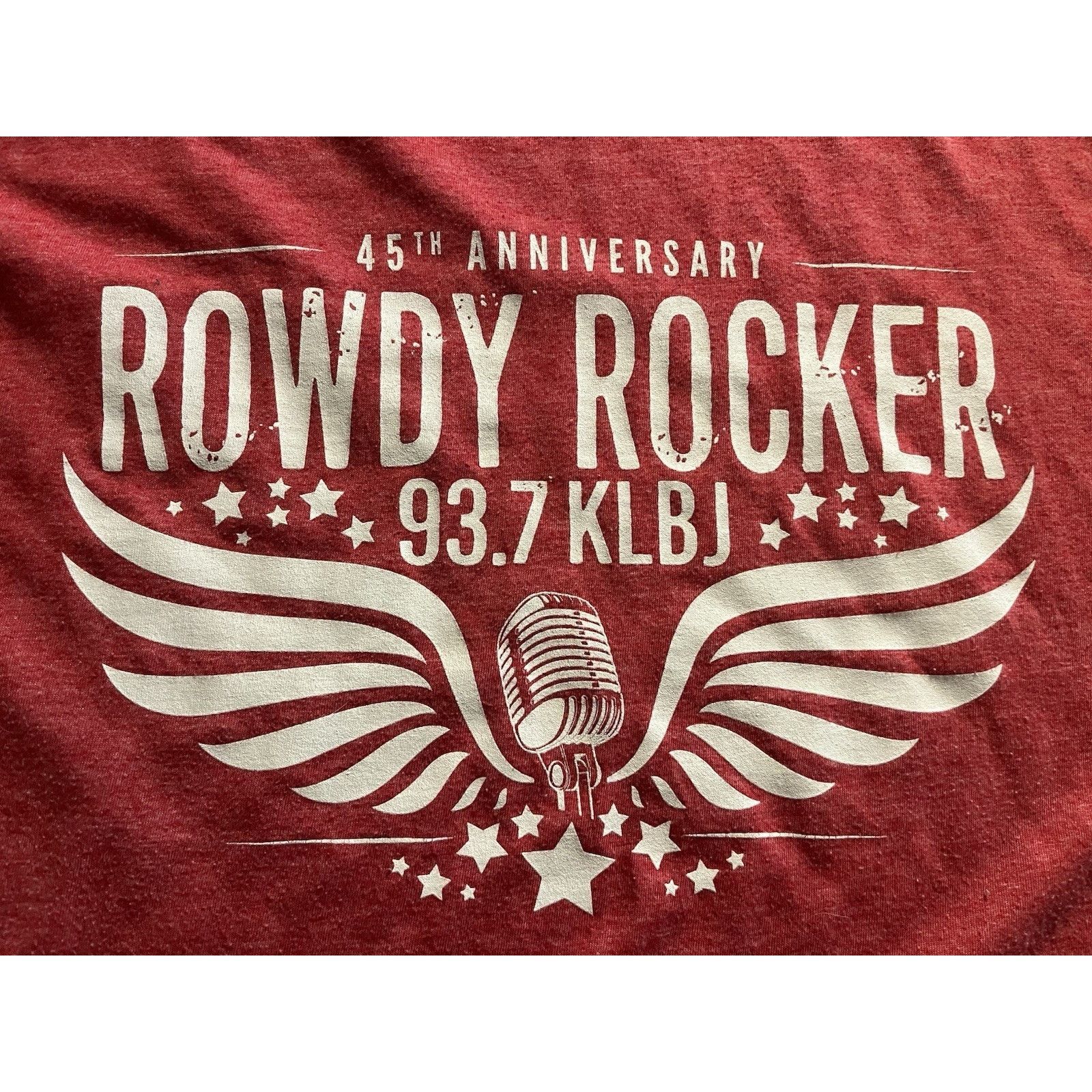Anvil 93.7 KLBJ Rowdy Rocker 45th Anniversary T-Shirt – XL Size US XL / EU 56 / 4 - 3 Thumbnail