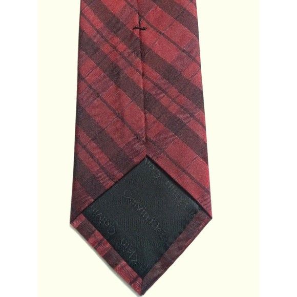 Calvin Klein CALVIN KLEIN MENS NEW RED 82%SILK18%VISCOSE TIE WIDTH:2 7/8" Size ONE SIZE - 3 Thumbnail