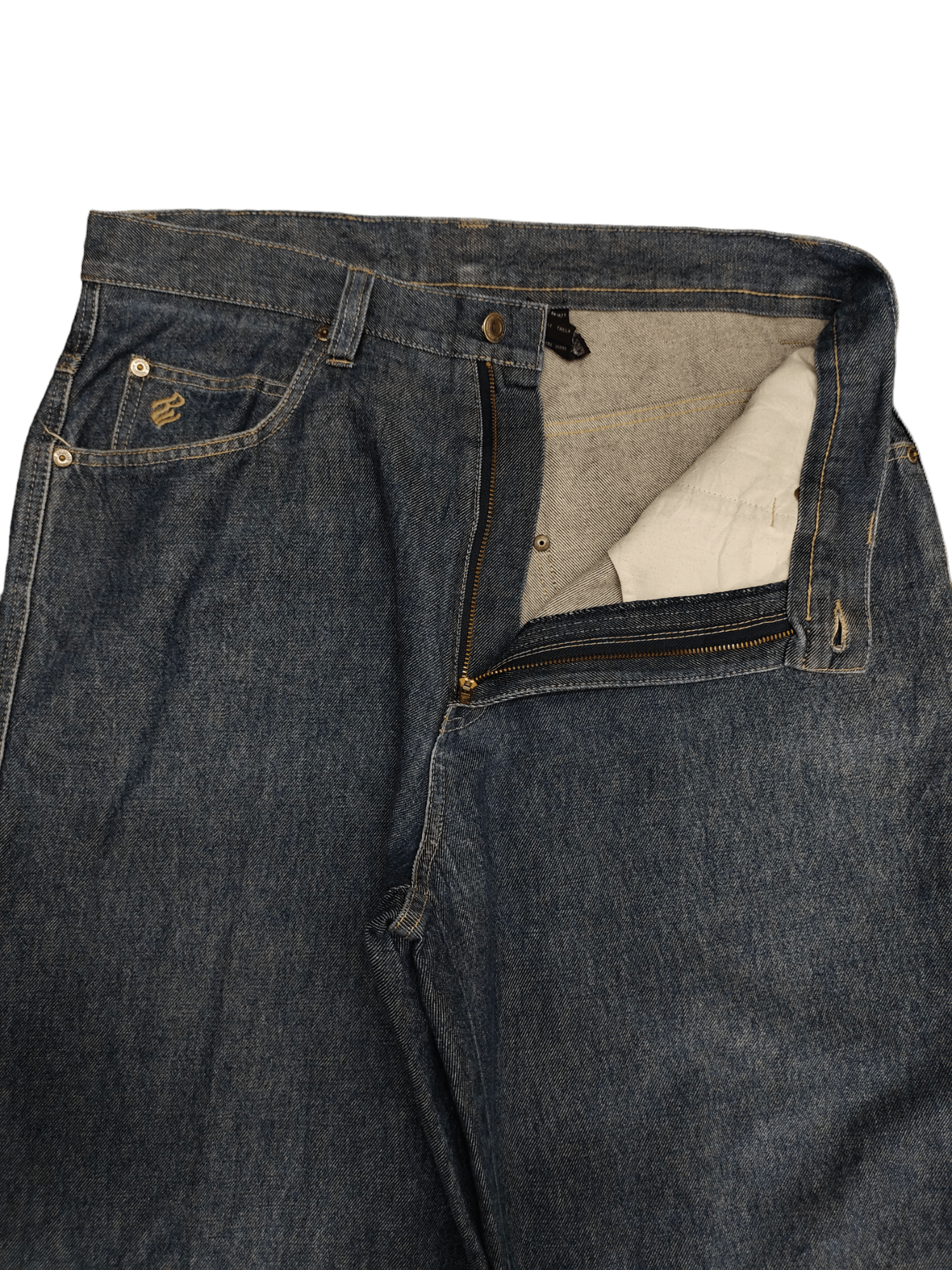 Rocawear Baggy Jeans Rocawear Distress Embroidered Wide Leg Denim Y2k Size US 35 - 12 Thumbnail